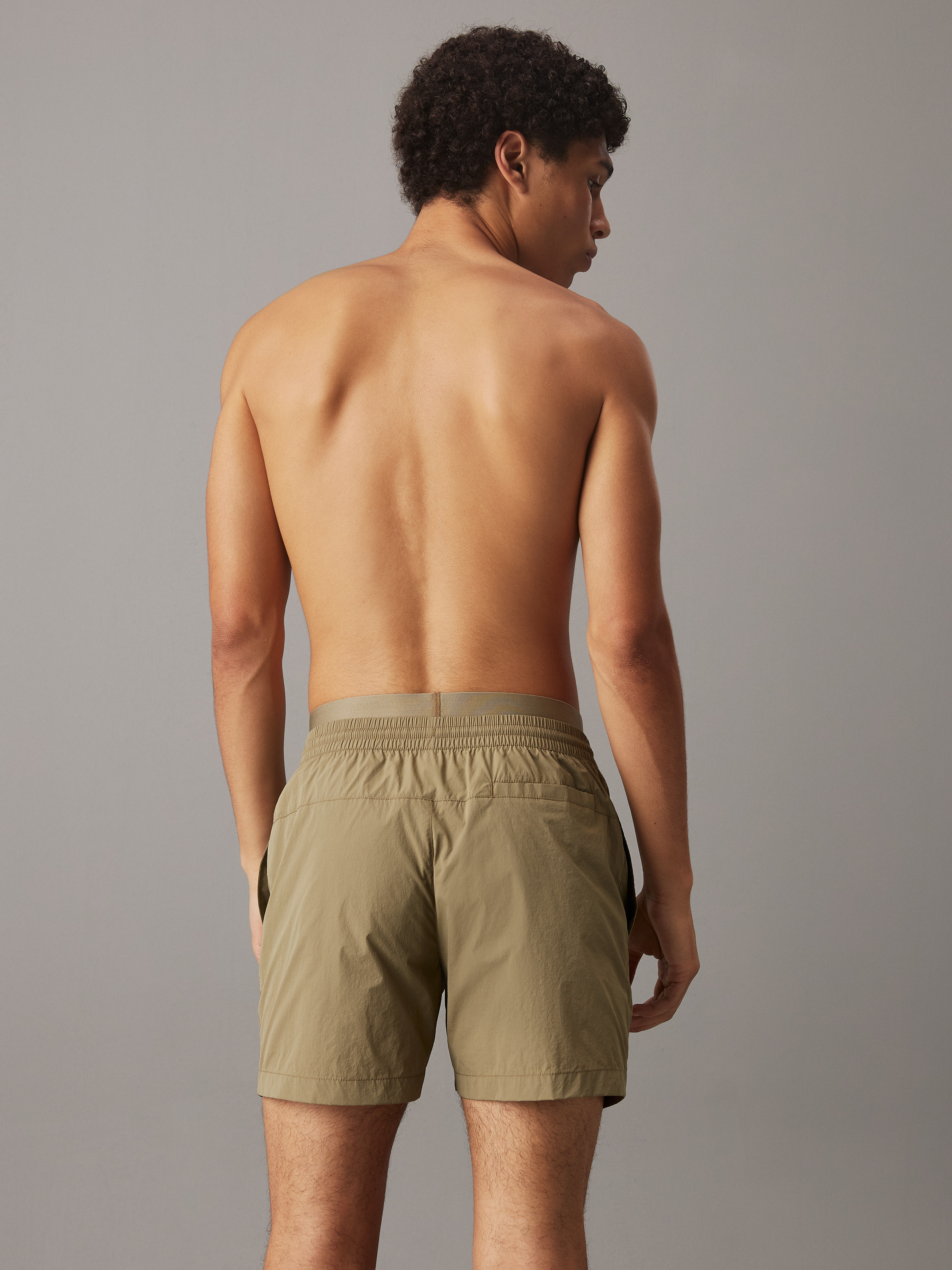 CK Monogram Double Waistband Swim Shorts Calvin Klein