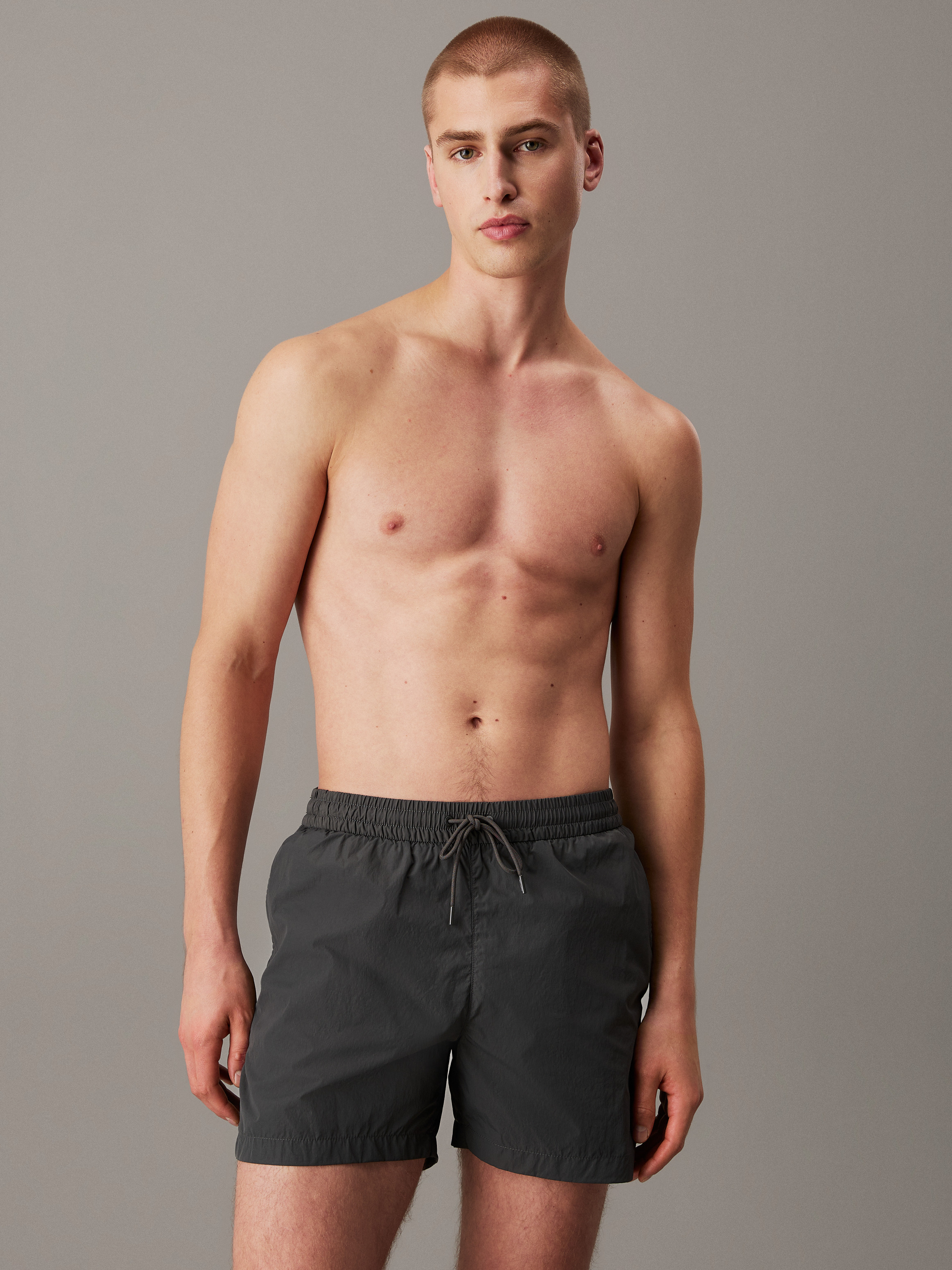 CK Soft Nylon Double Waistband Swim Shorts