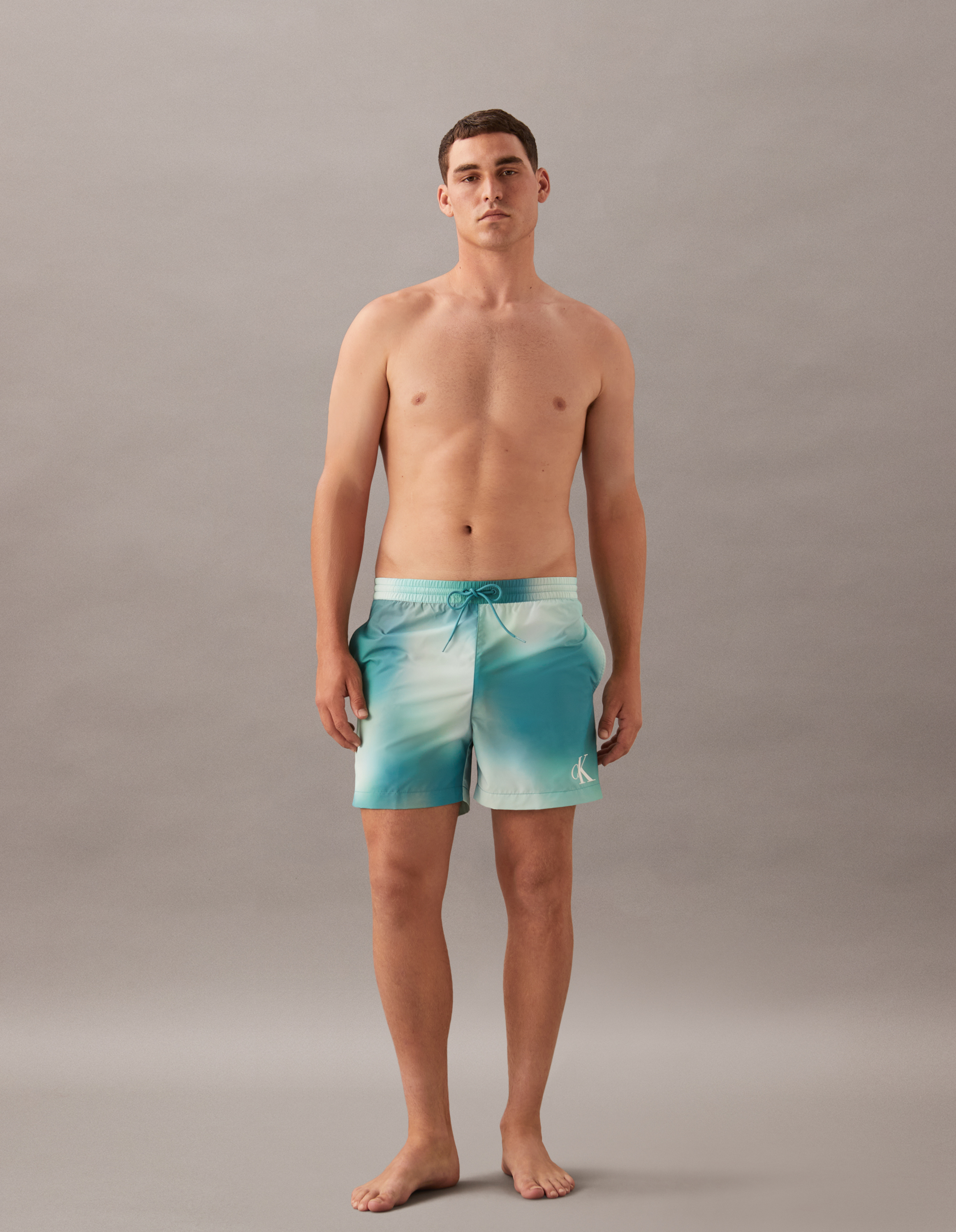 CK Prints Medium Drawstring Swim Shorts | Calvin Klein