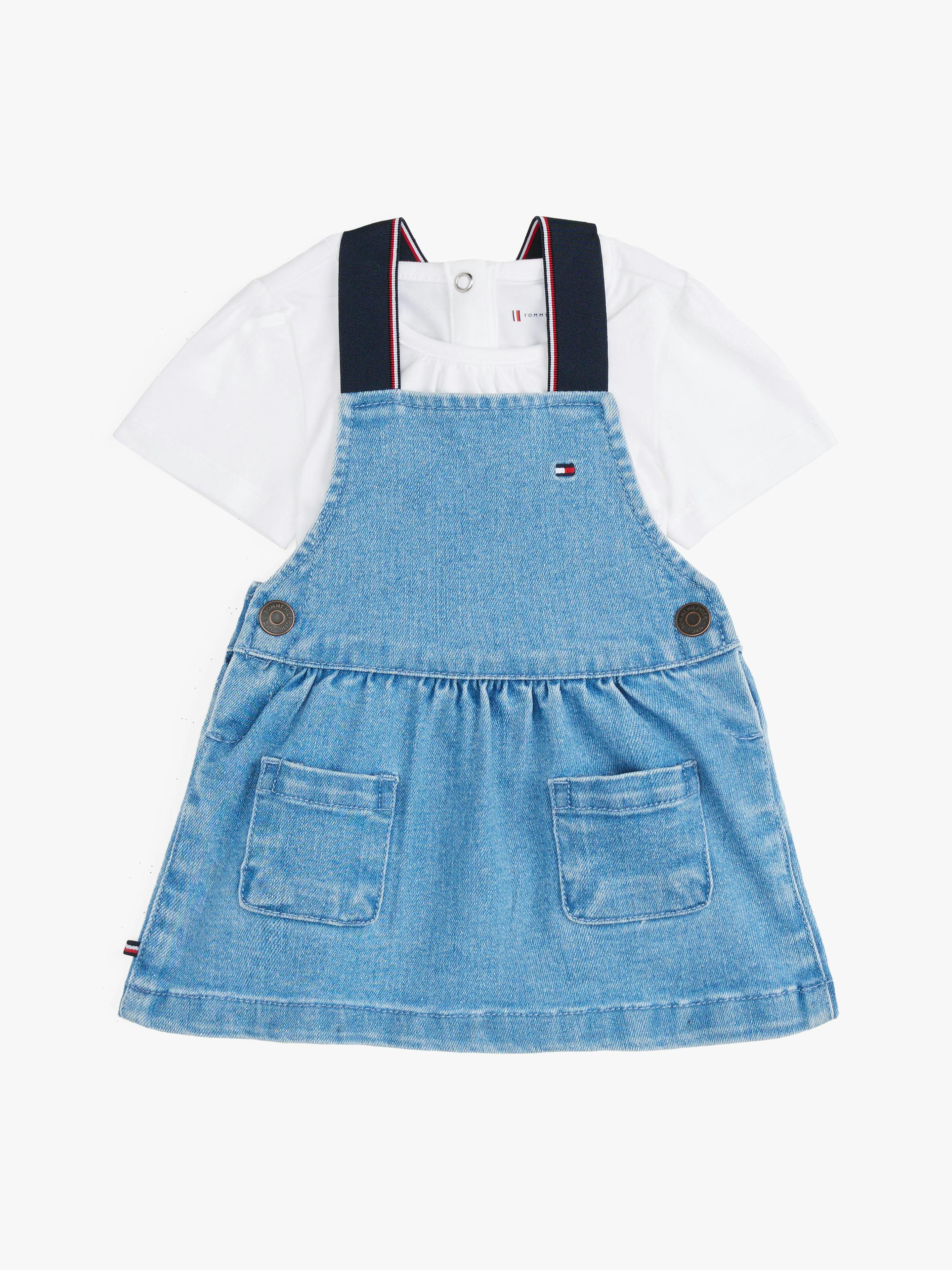 Baby Denim Pinafore Dress And T-Shirt Set Baby Tommy Kids