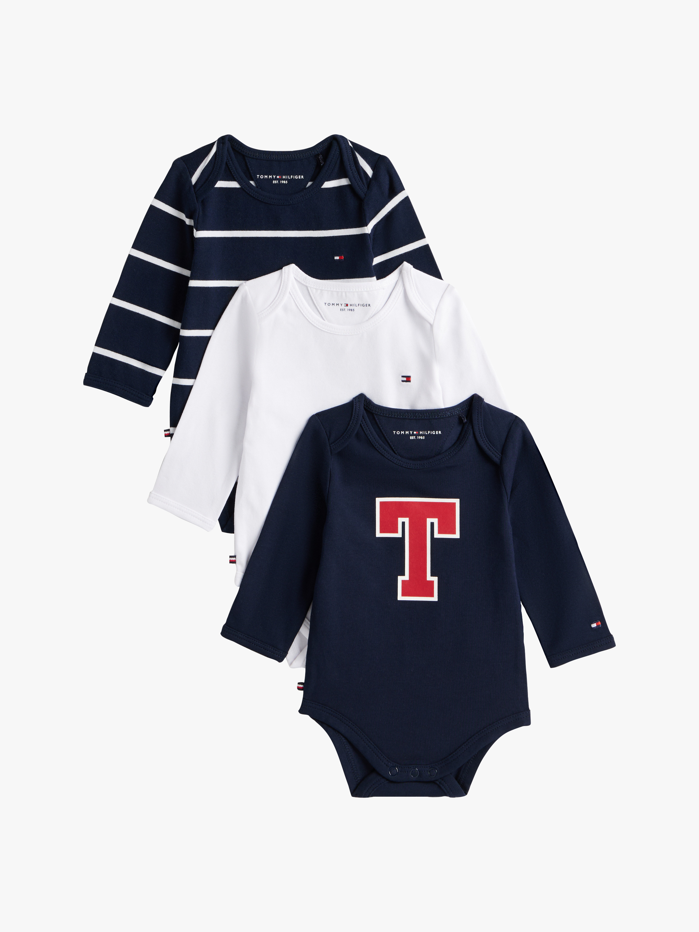 Baby 3-Pack Varsity Long Sleeve Bodysuits Gift Box