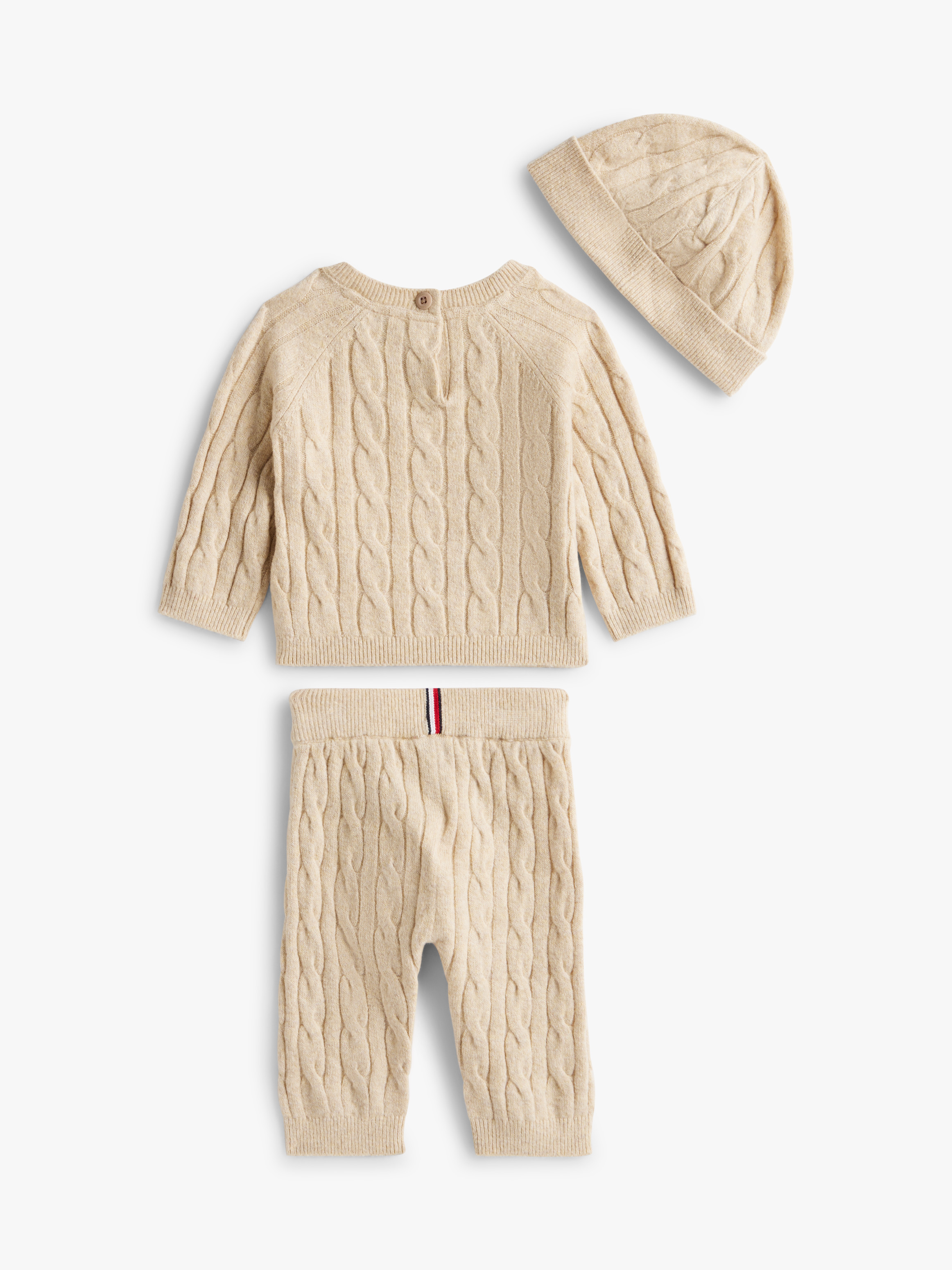 Baby Cable Knit Three-Piece Outfit Gift Box | Baby | Tommy Kids