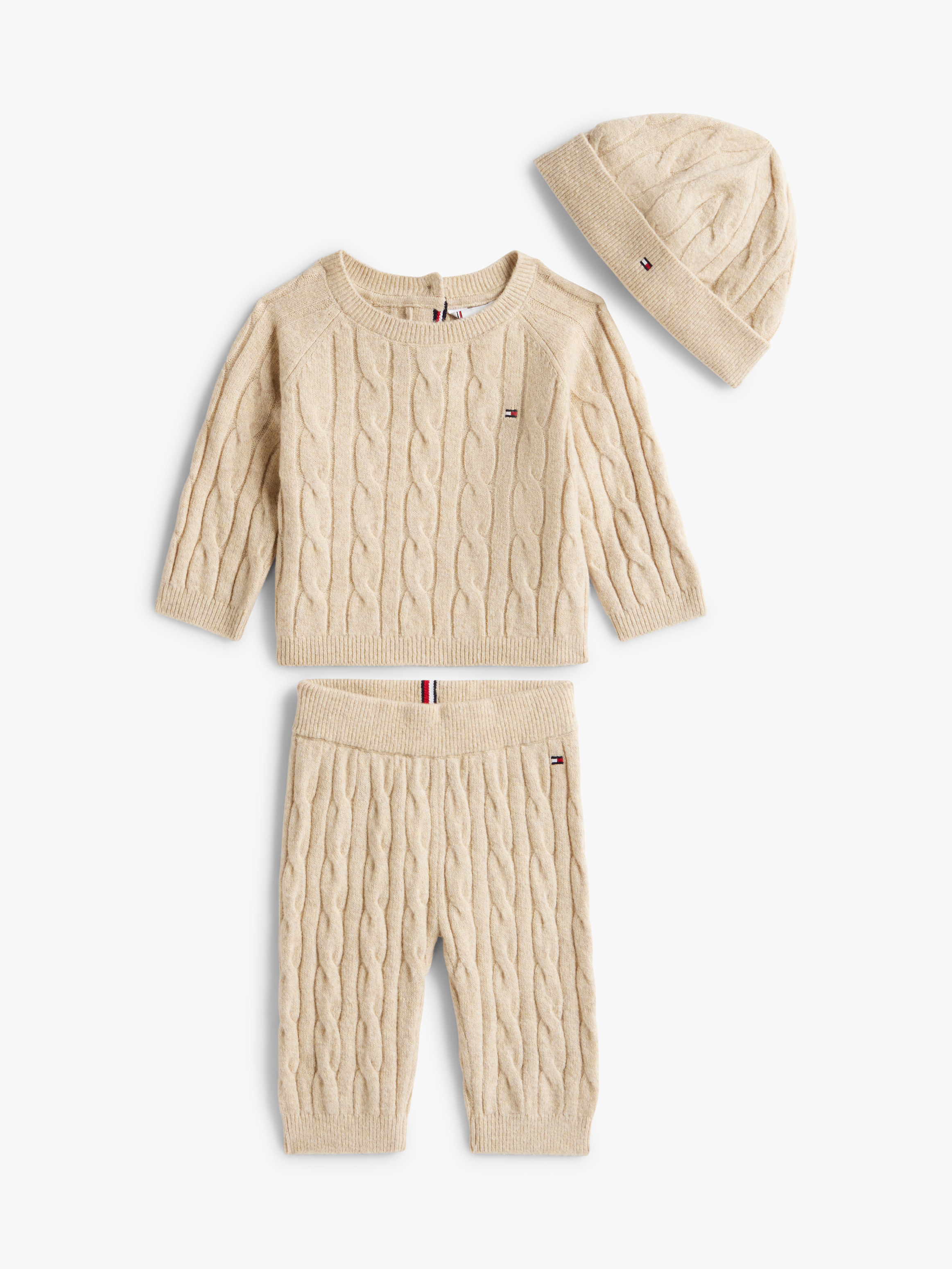 Baby Cable Knit Three-Piece Outfit Gift Box