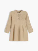 Baby Cable Knit Relaxed Polo Jumper Dress