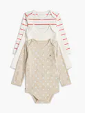 Baby 3-Pack Essential Long Sleeve Bodysuits