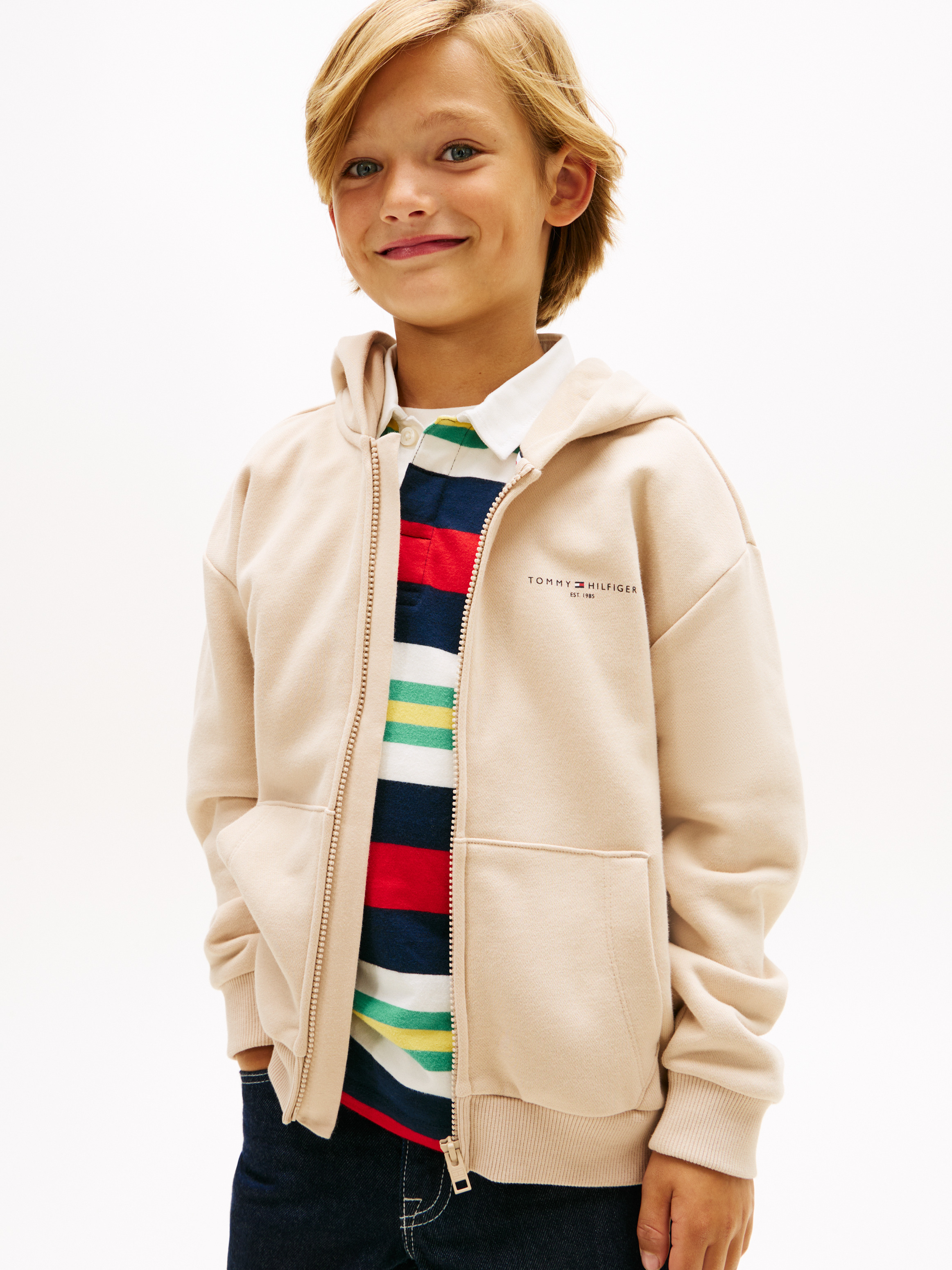 Kids Unisex 8-16 Mini Zip Through Hoodie