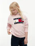 Kids Unisex 8-16 Peanuts Flag Graphic Embroidery Jumper