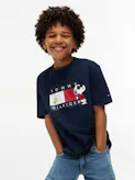 Kids Unisex 8-16 Peanuts Flag Graphic Jersey T-Shirt