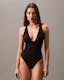 CK Split Elastic Plunge Swimsuit