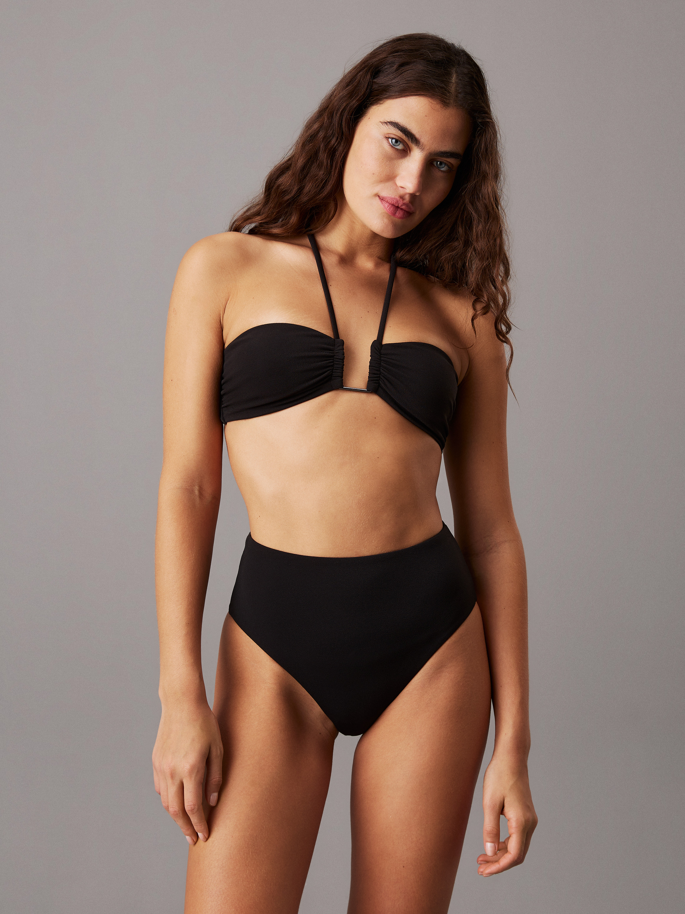 CK Wire High Waisted Bikini Bottoms