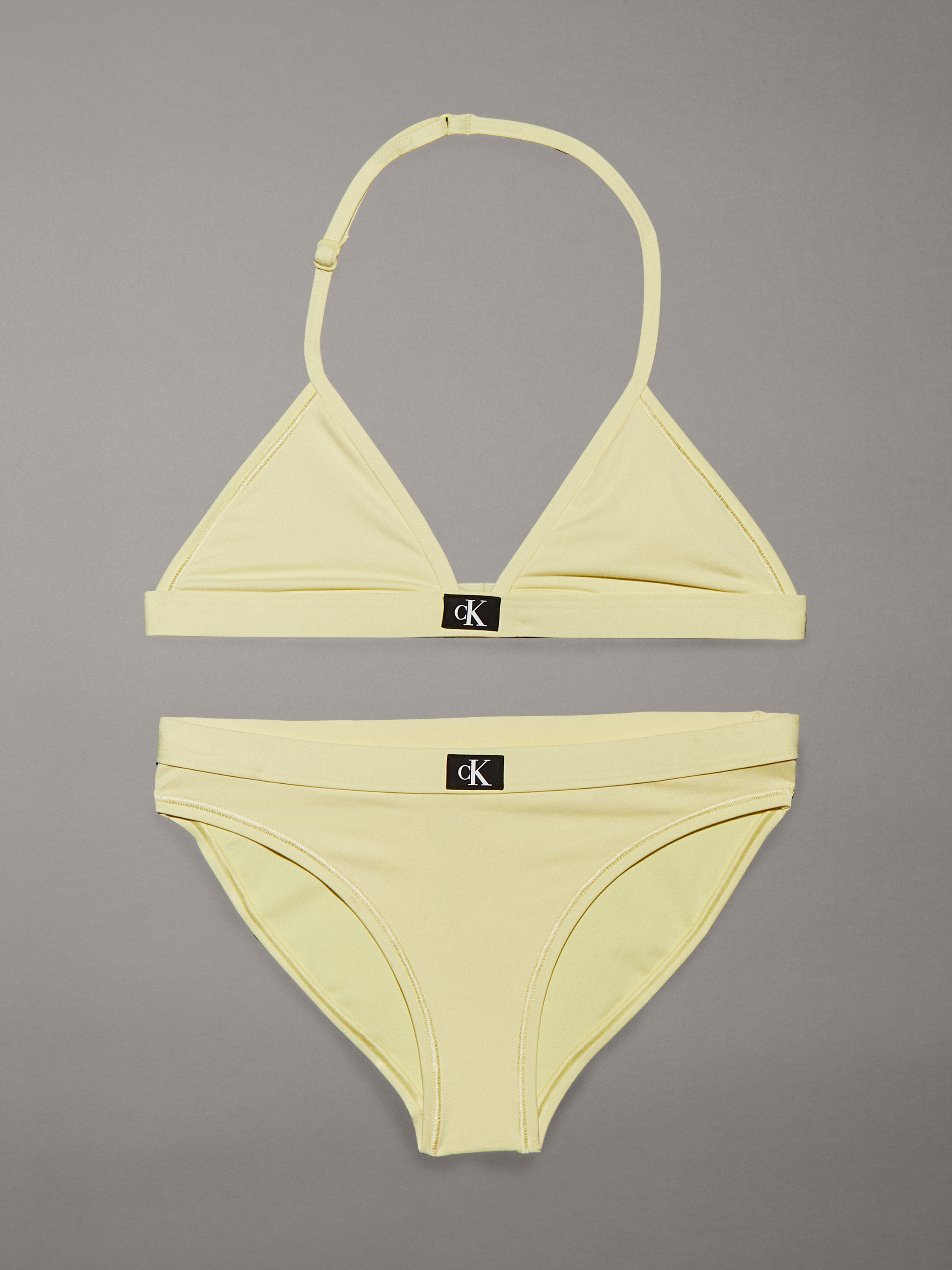 CK Monogram Girls Triangle Bikini Set