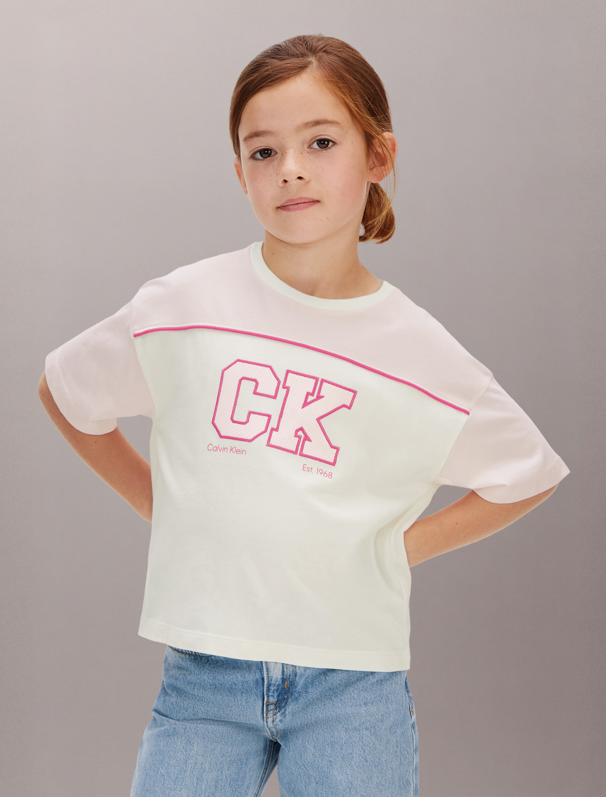 Girls Colourblock Logo T-Shirt