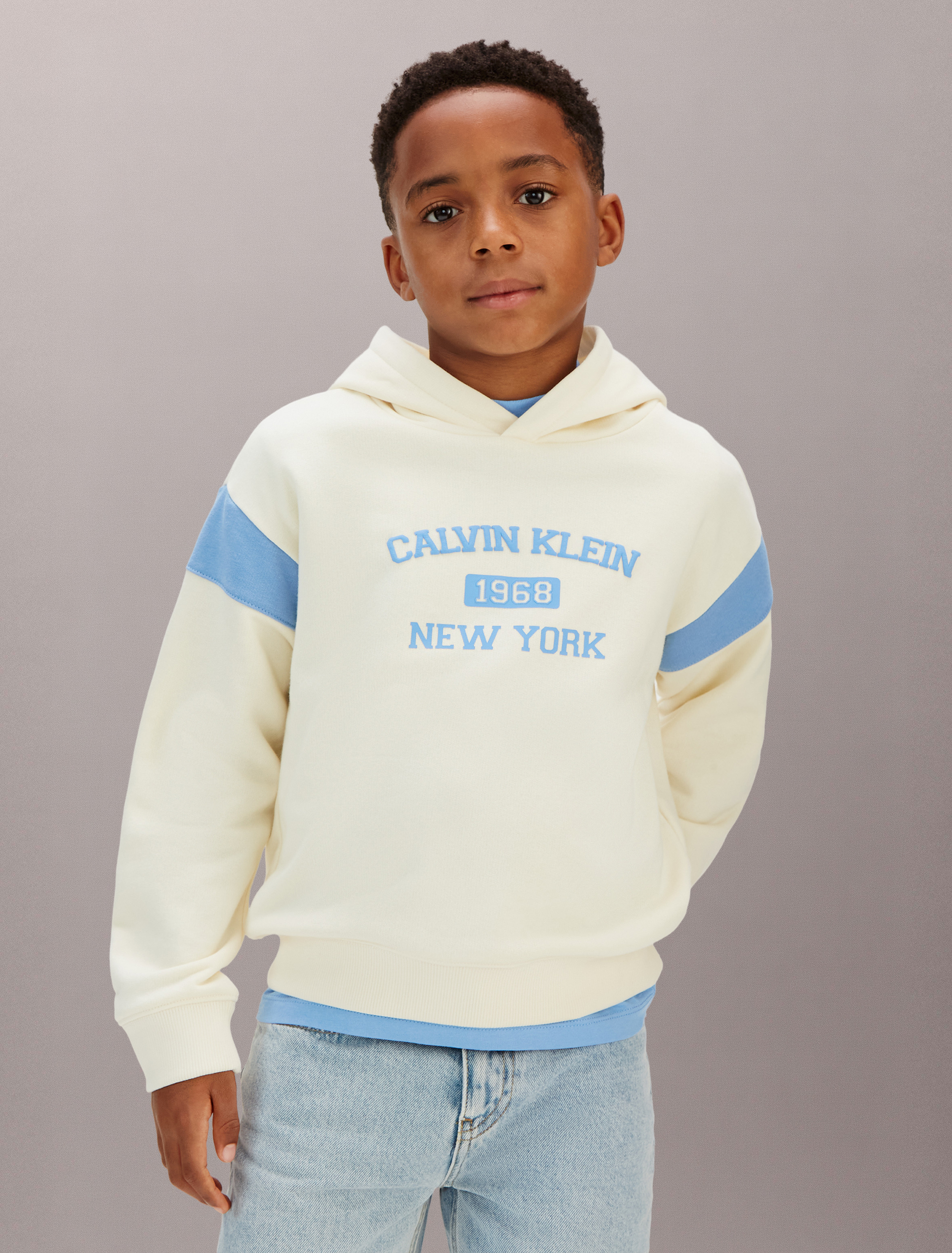 Boys Relaxed Varsity Logo Hoodie