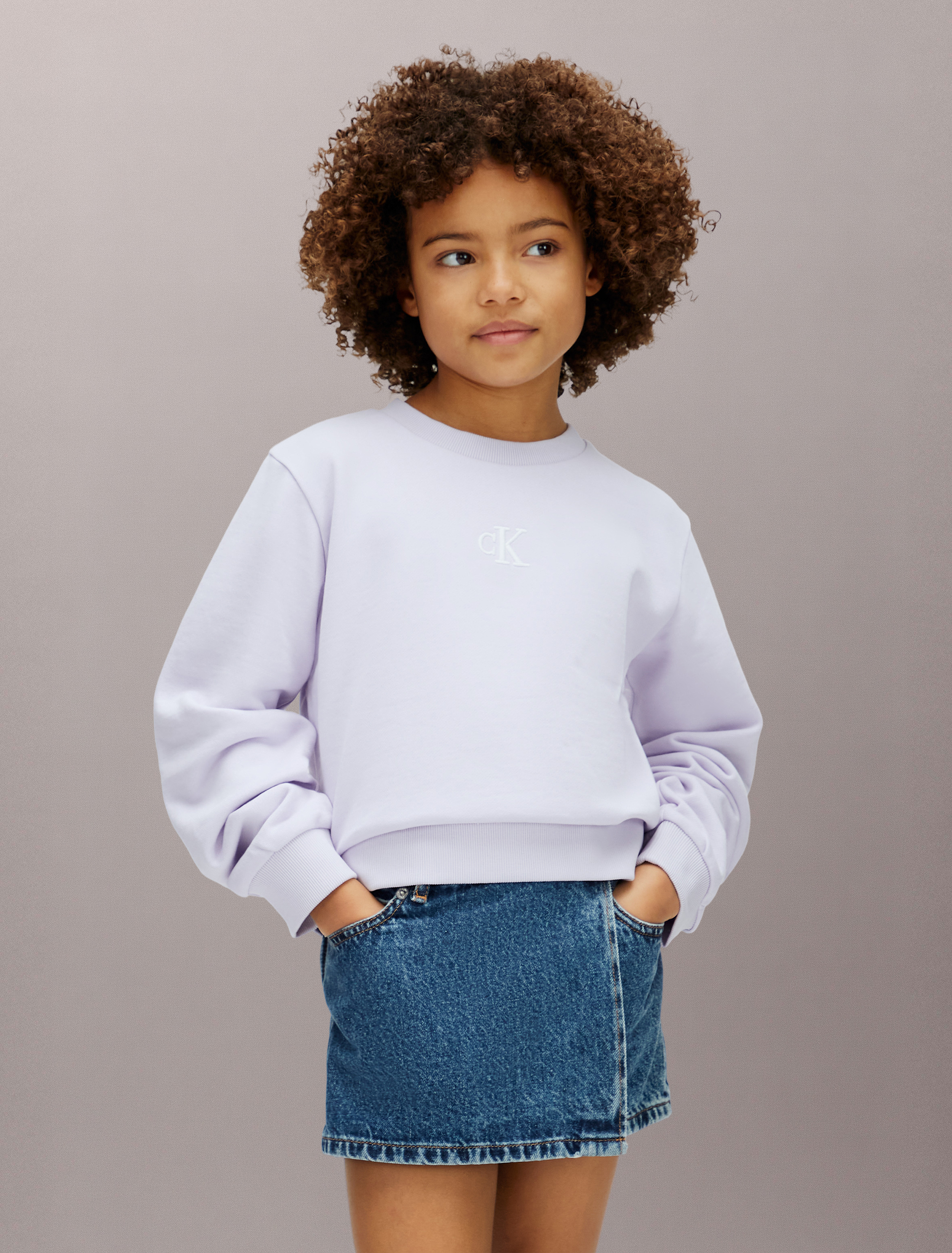 Girls CK Crewneck Sweatshirt