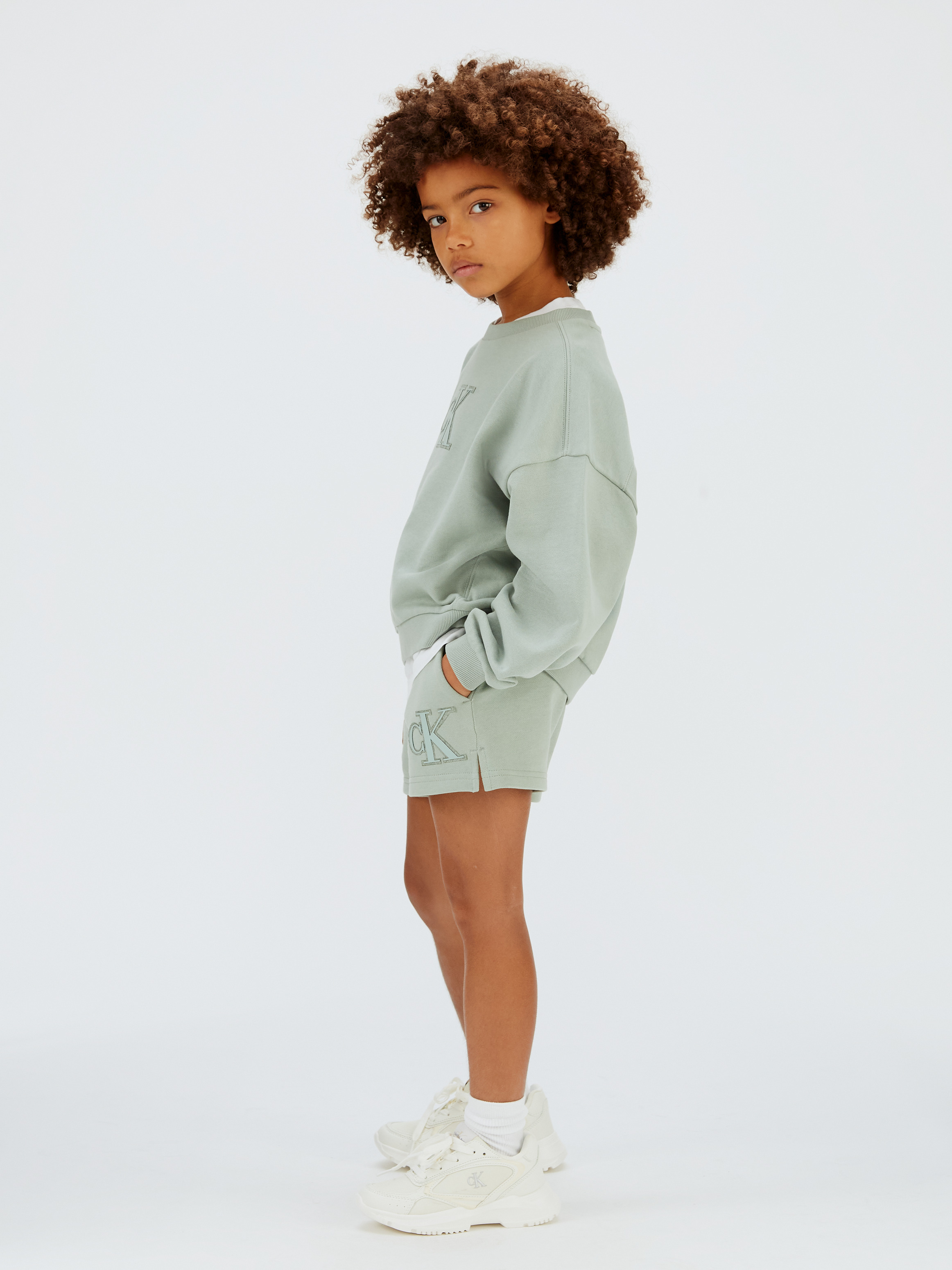 Girls Mini Logo Jogger Shorts
