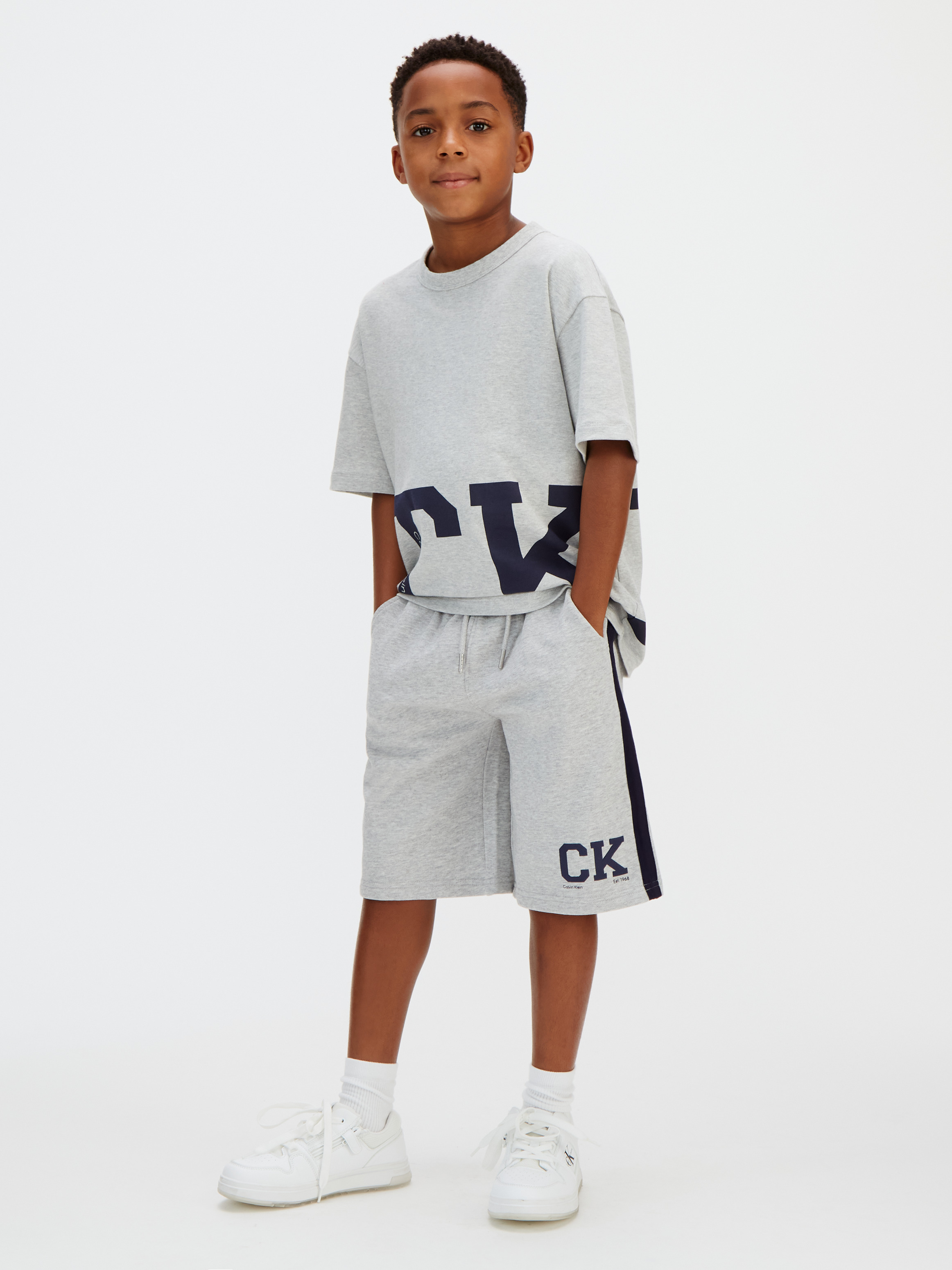Boys Relaxed Varsity Logo Shorts