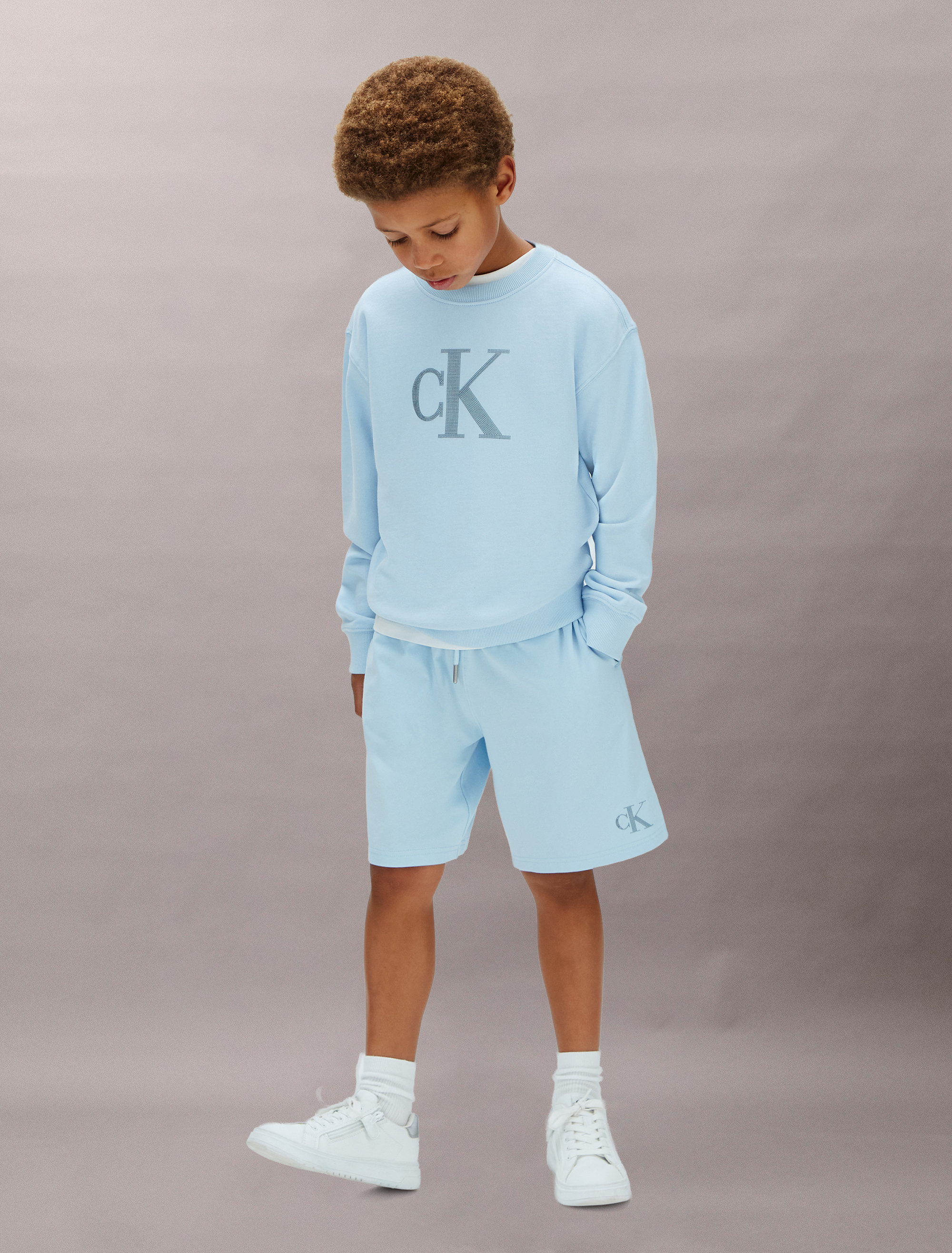Kids Unisex Terry Sweatshirt and Shorts Set