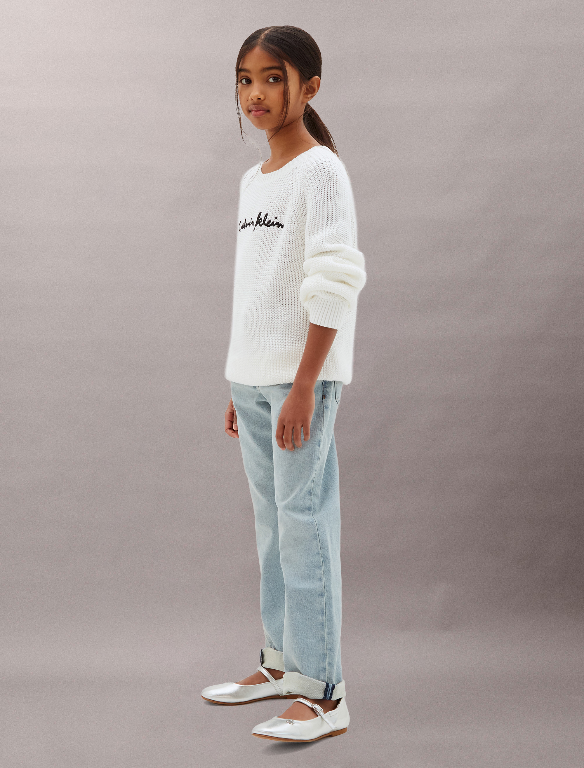 Girls Chunky Knit Jumper