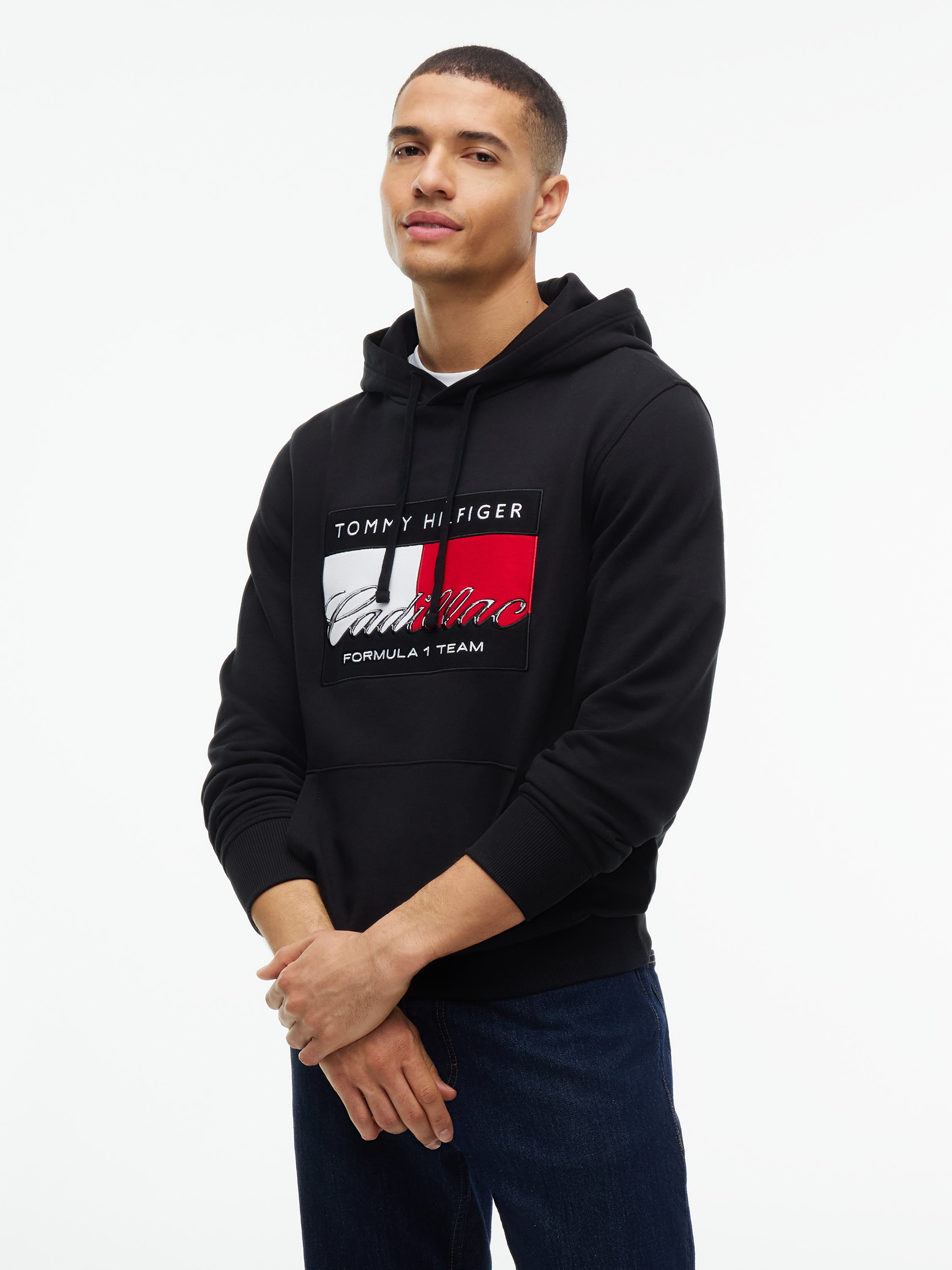 TH x Cadillac Formula 1 Team Flag Graphic Drawstring Hoodie
