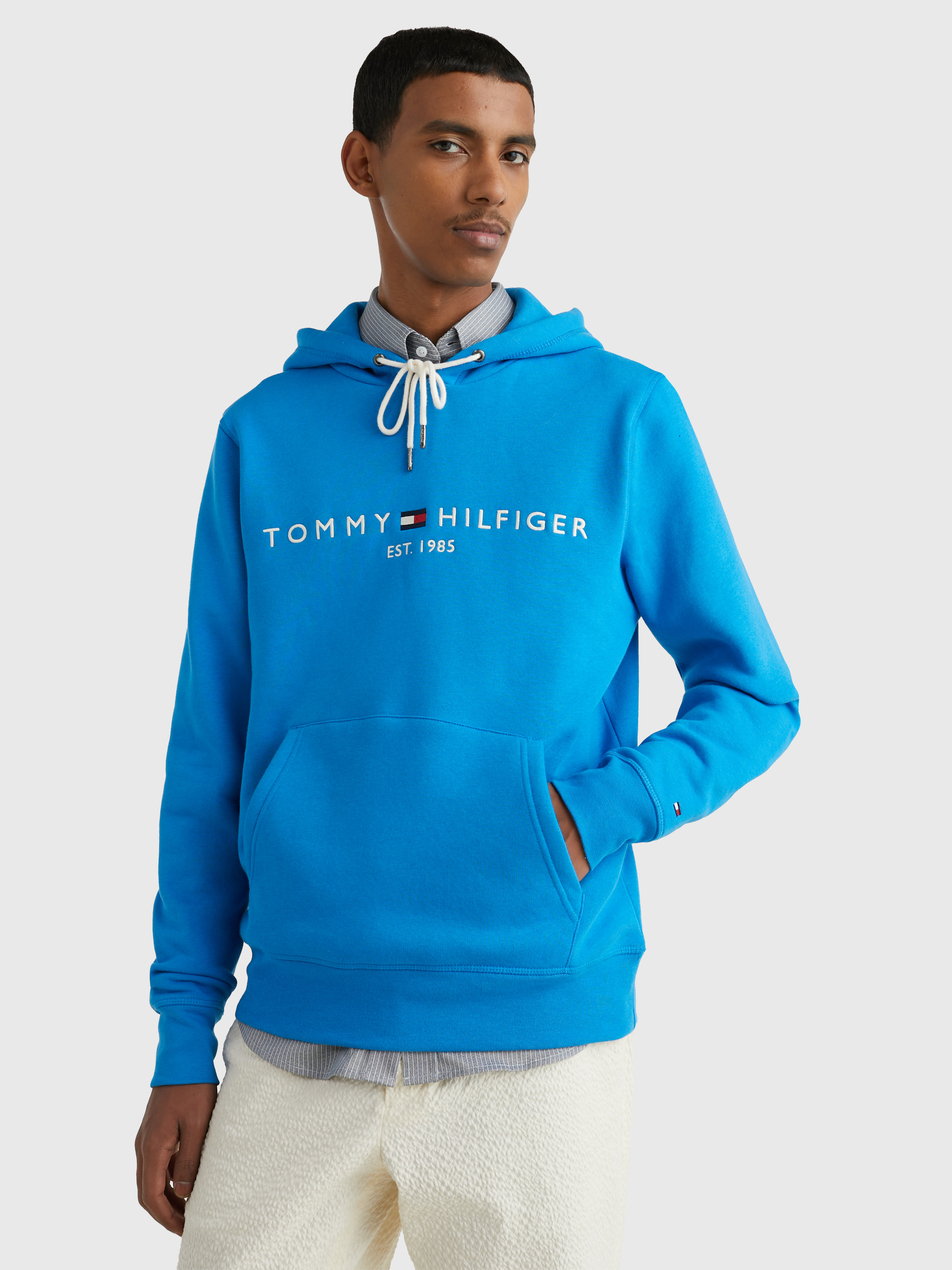 Tommy blue hoodie sale