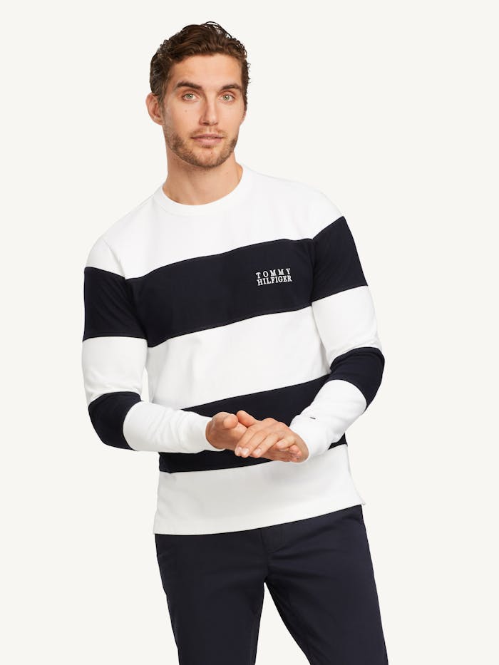 Tommy hilfiger stripe sweatshirt Clearance