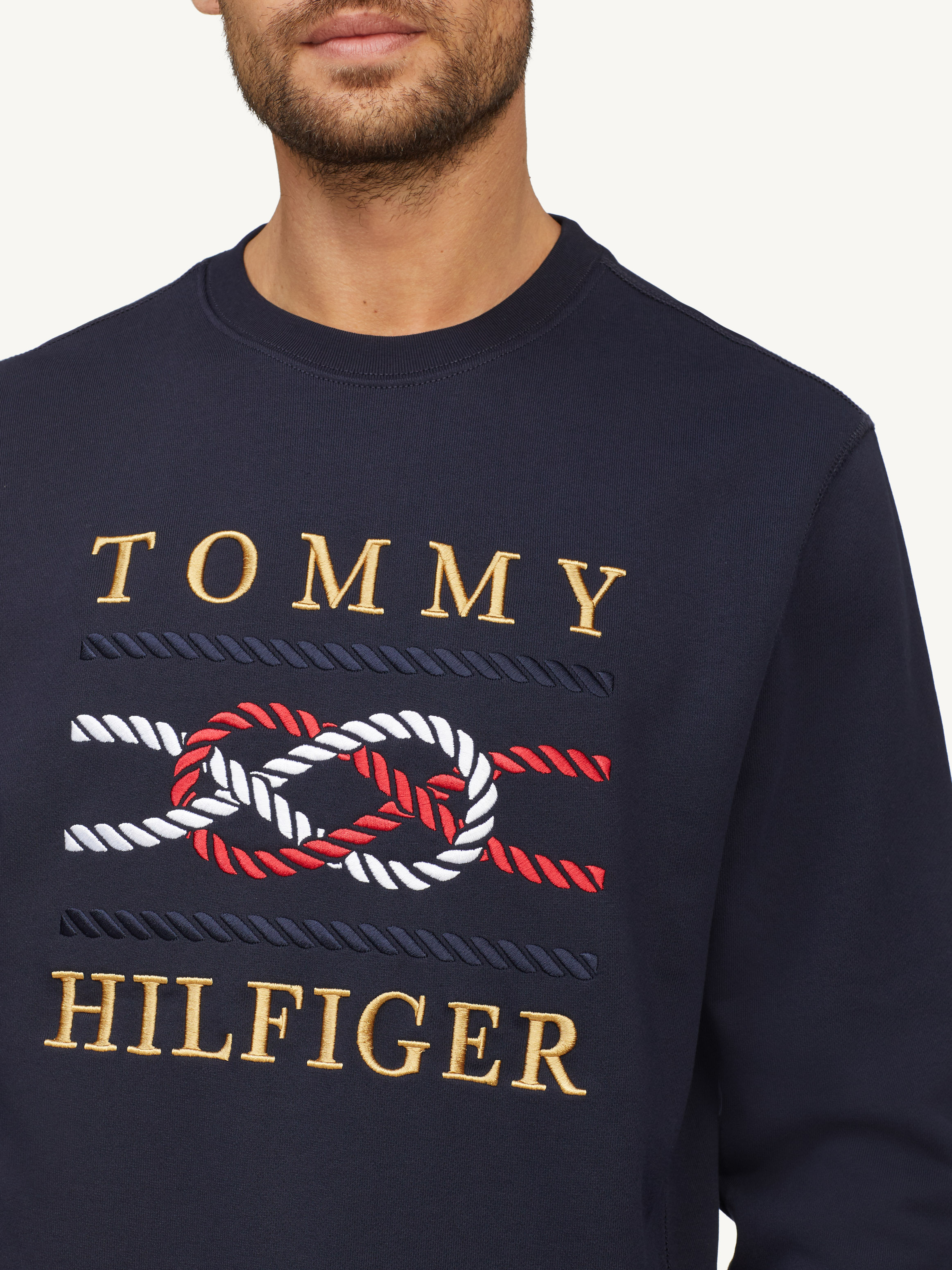 Tommy hilfiger metallic logo sweatshirt sales