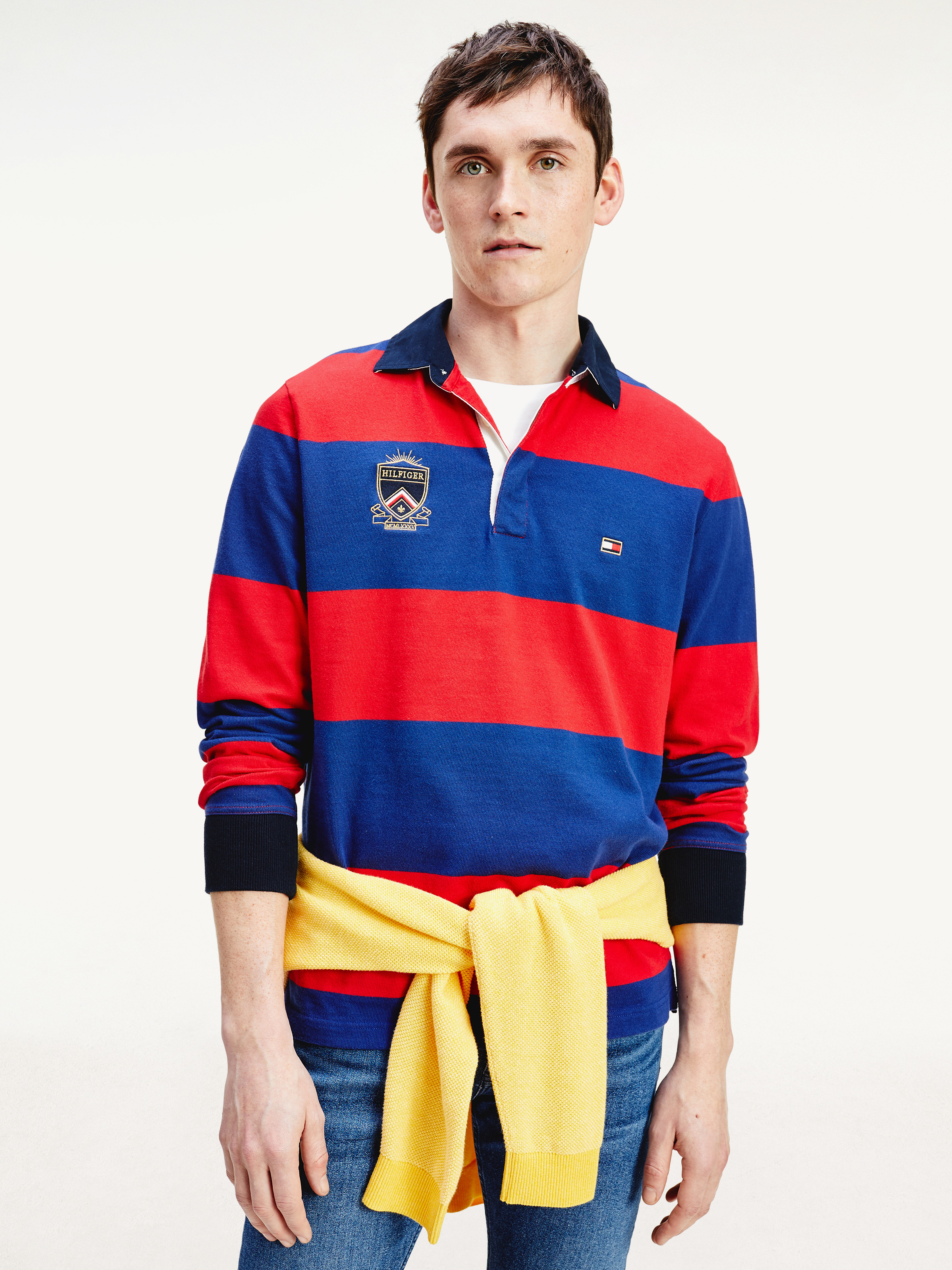 Varsity Stripe Rugby Shirt Shirts Tommy Hilfiger