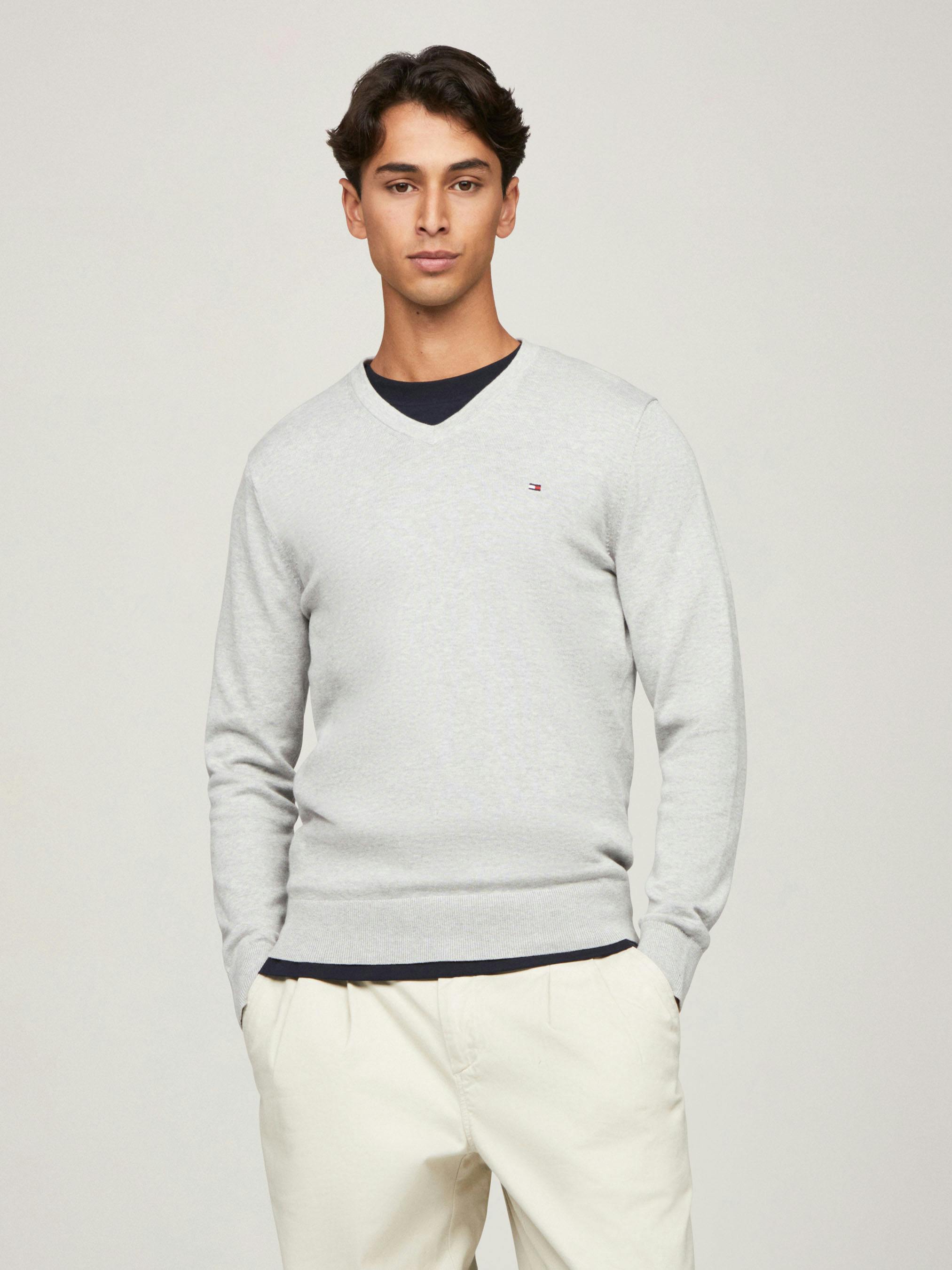 Signature V Neck Sweater Knitwear Tommy Hilfiger