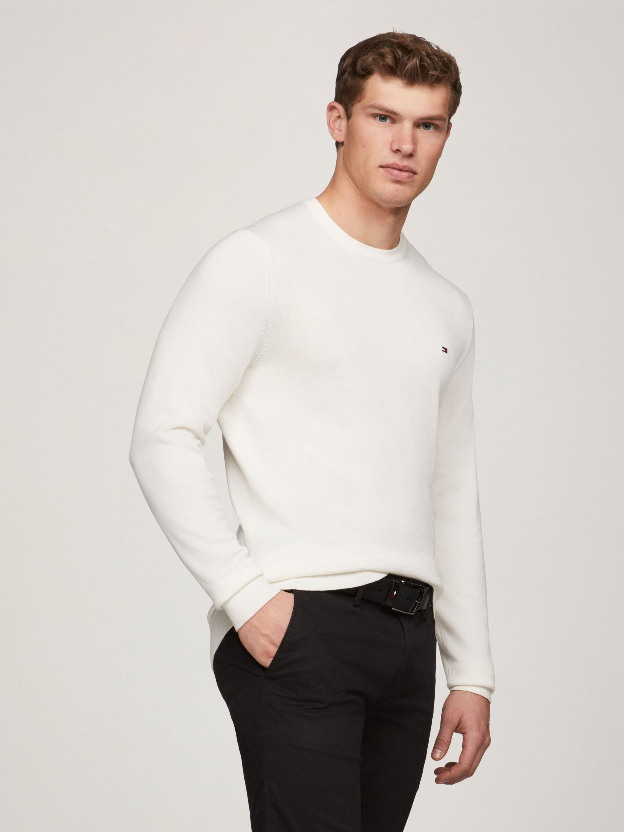 Signature Crew Neck Sweater | Knitwear | Tommy Hilfiger Signature Crew Neck Sweater | Knitwear | Tommy Hilfiger