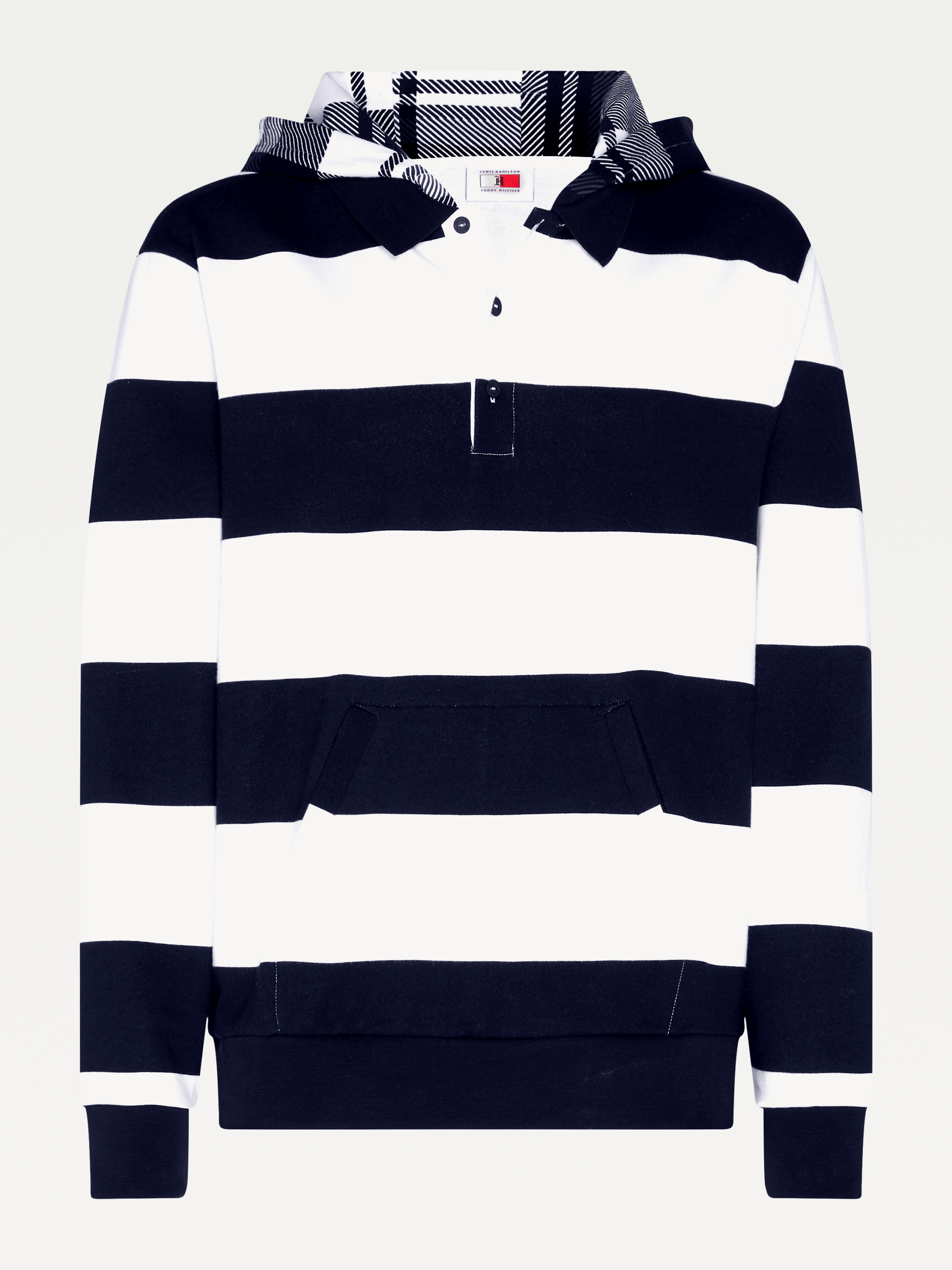 Lewis Hamilton Stripe Hooded Polo Polo Shirts Tommy Hilfiger