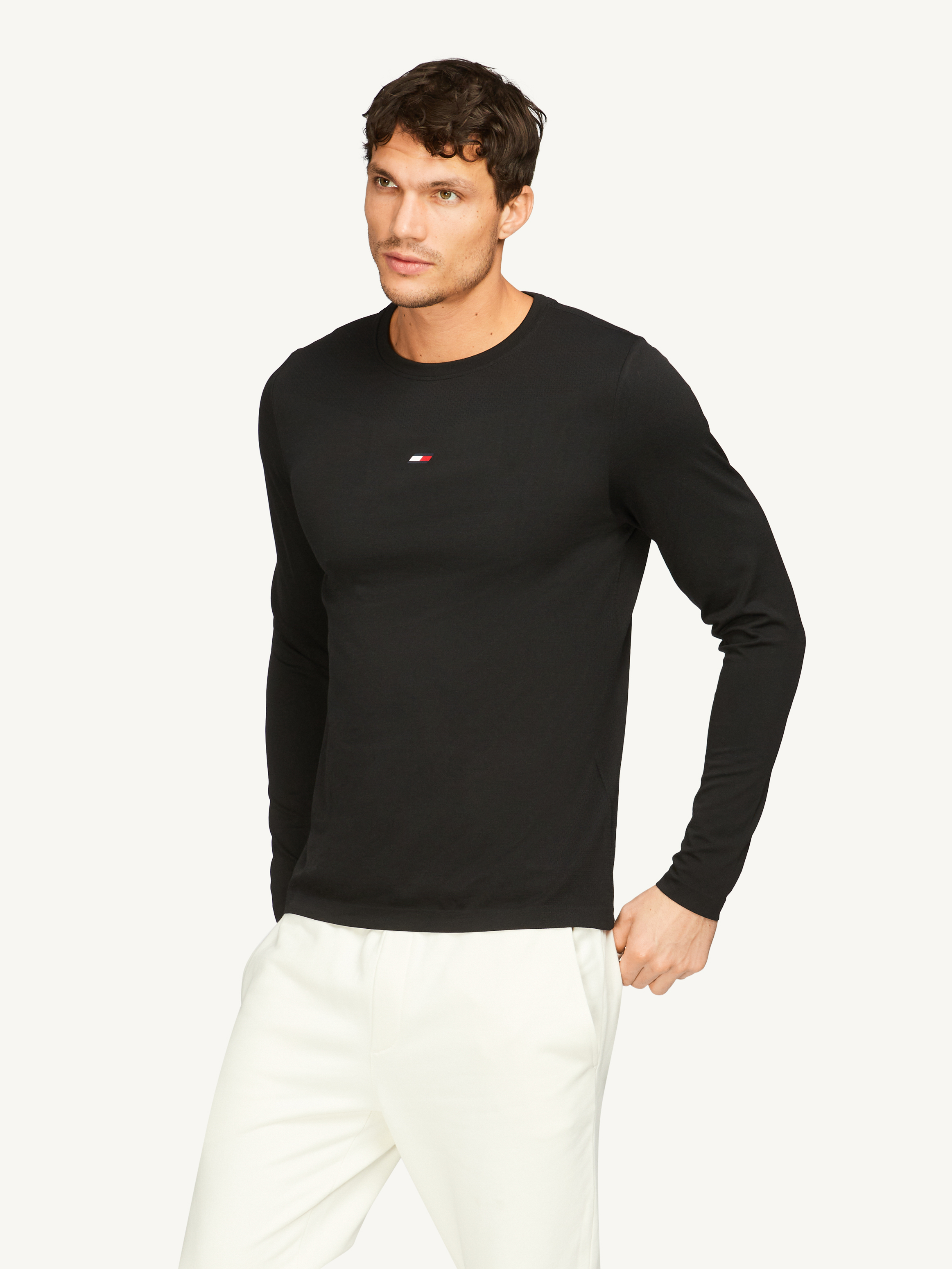 Sport Long Sleeve Seamless T Shirt Tops Tommy Hilfiger