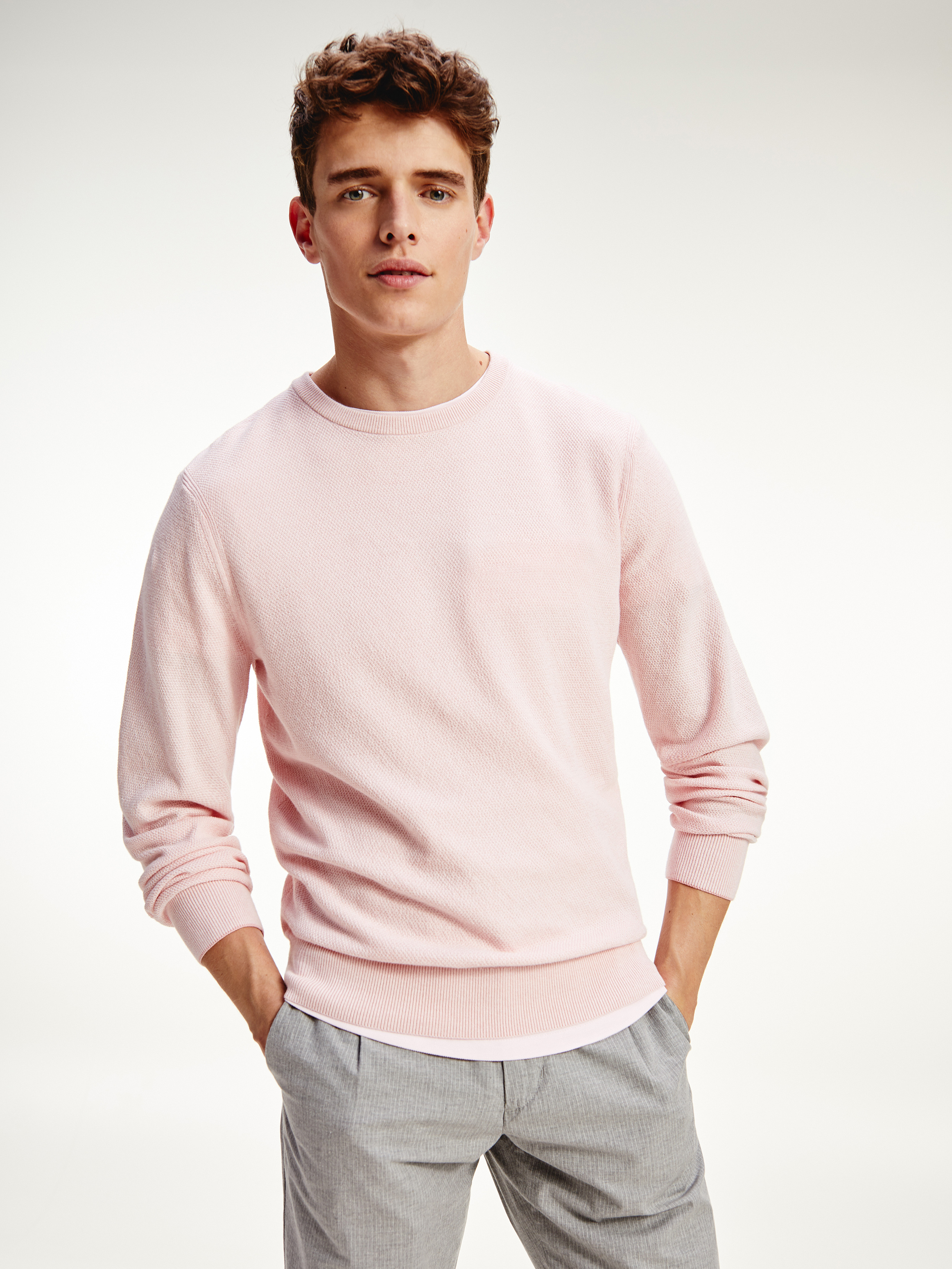 tommy hilfiger organic cotton crew neck jumper