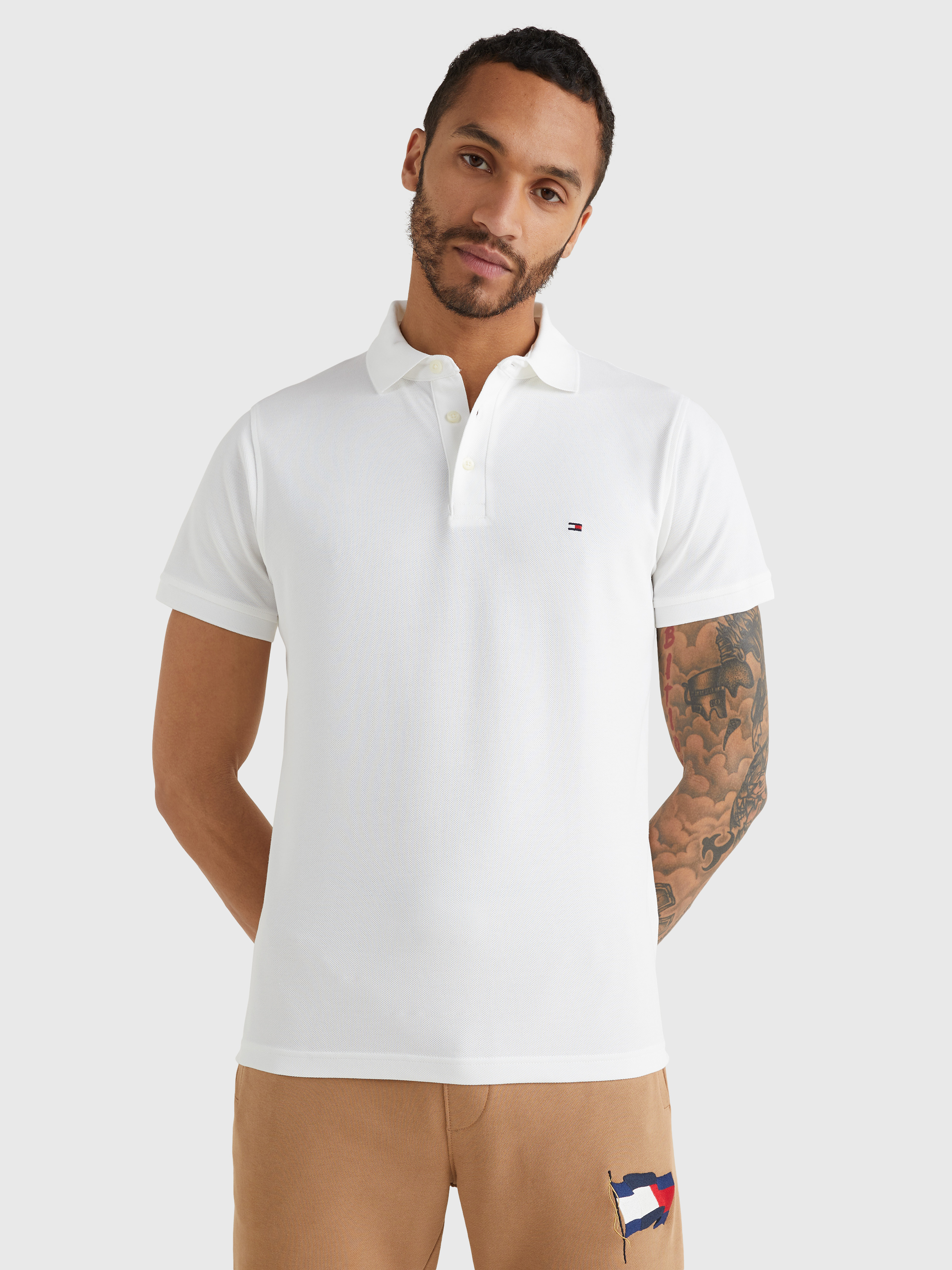 tommy hilfiger white polo