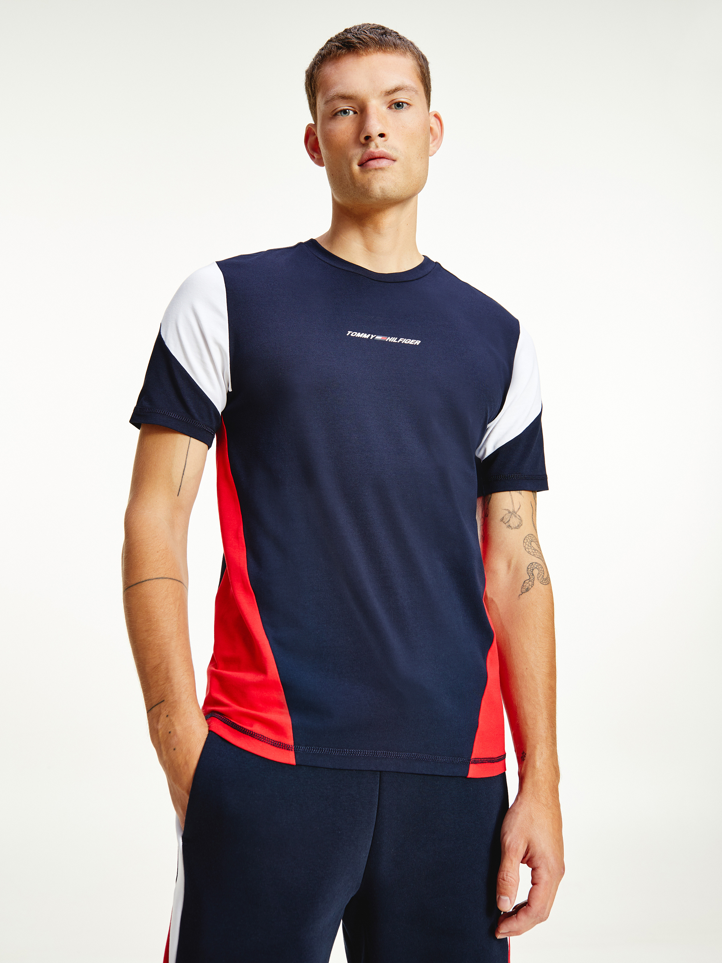 tommy hilfiger colour block t shirt