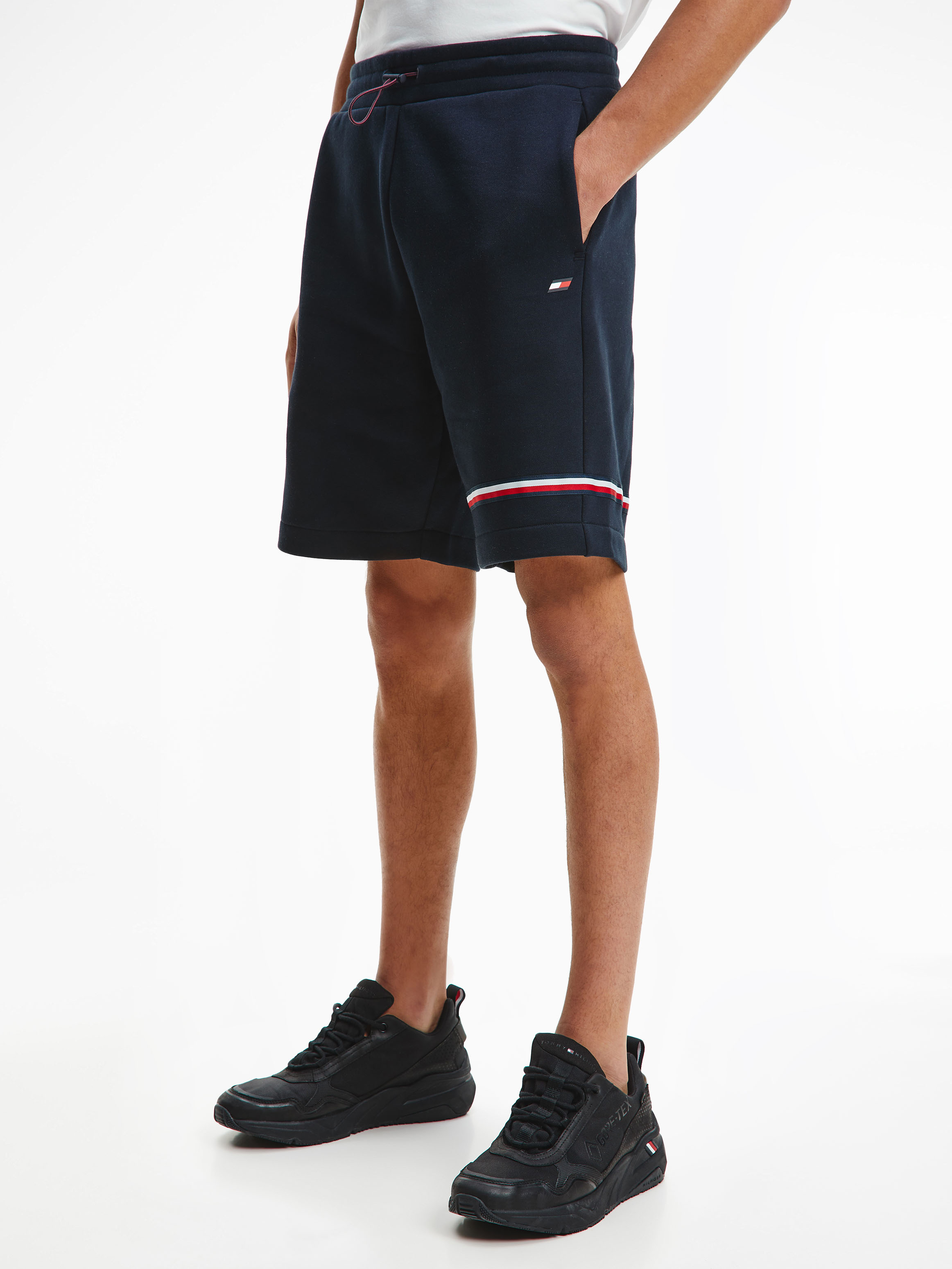 mens tommy hilfiger tape shorts