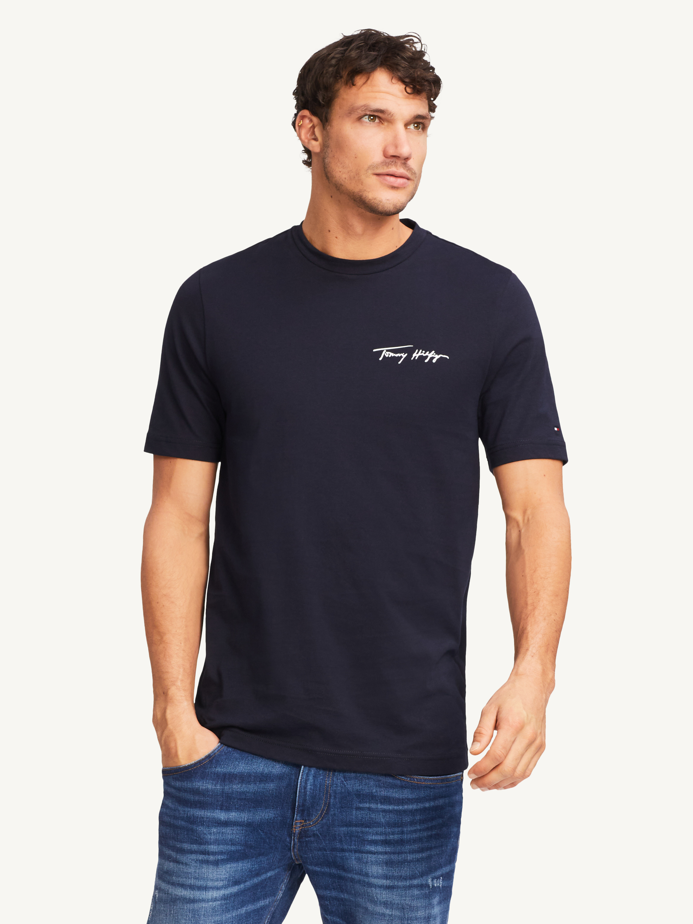 Tommy signature on sale t shirt