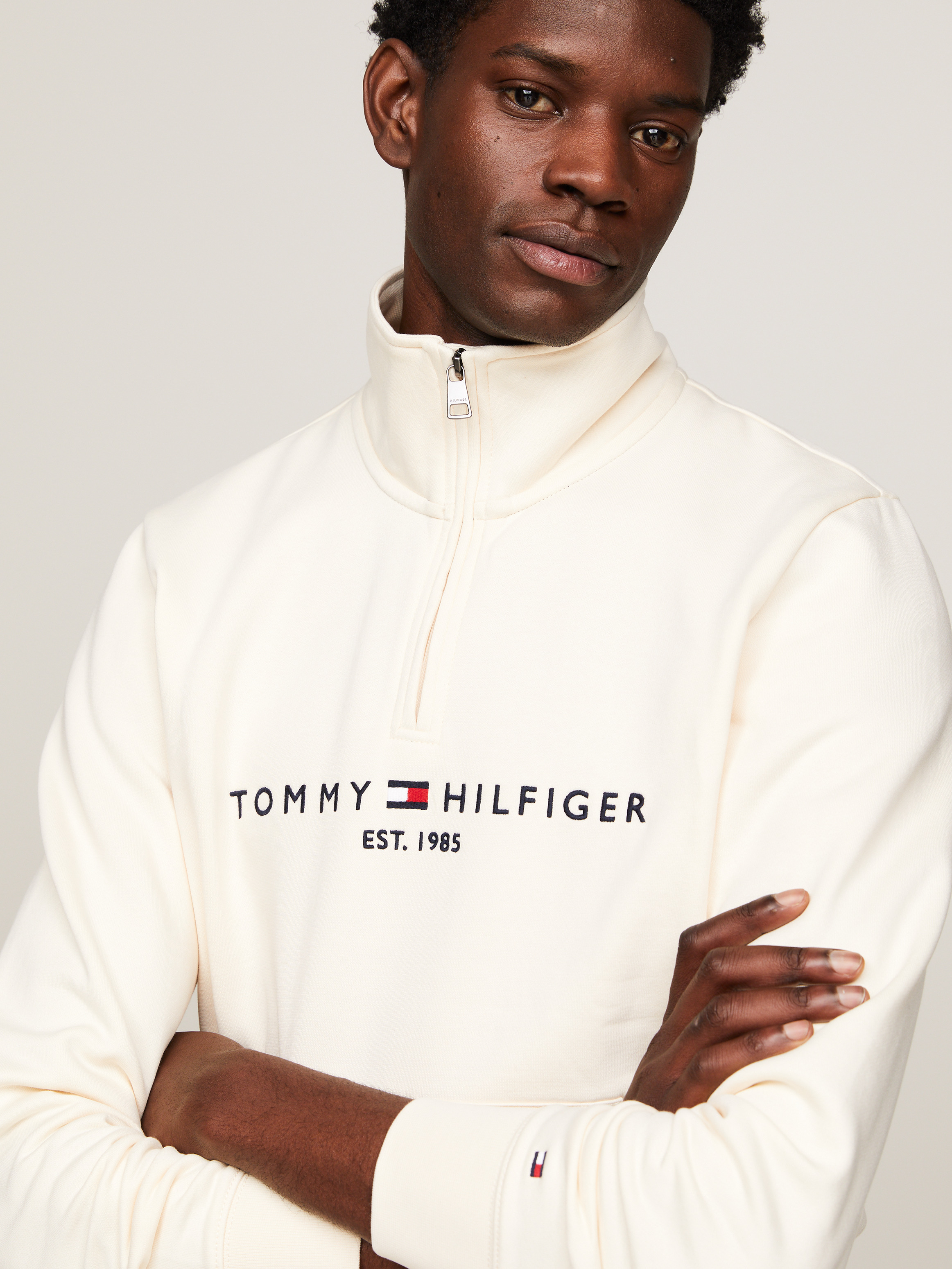 Logo Mock Turtleneck Half-Zip Sweatshirt | Sweatshirts & Hoodies