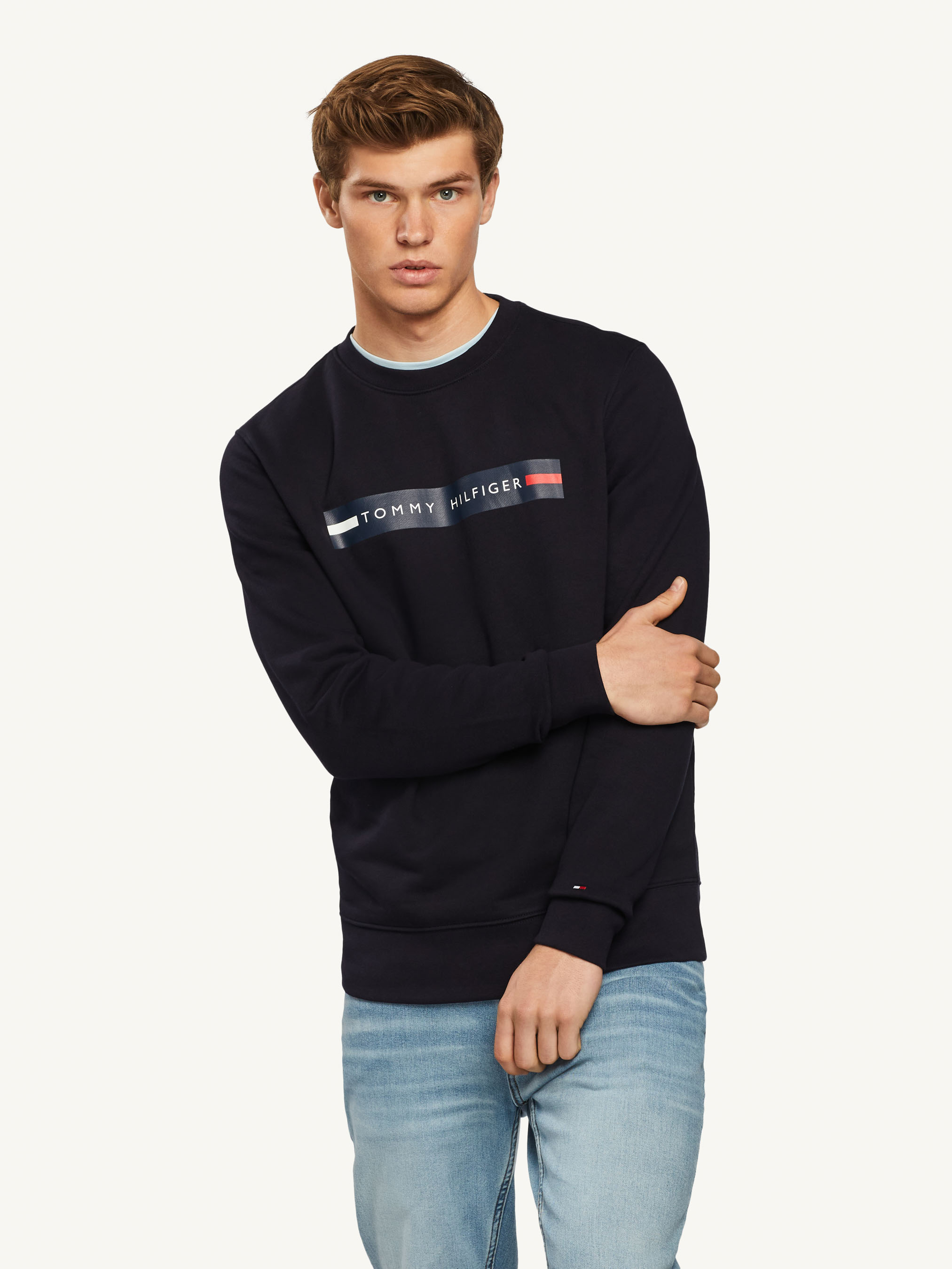 tommy hilfiger long sleeve crew neck sweatshirt