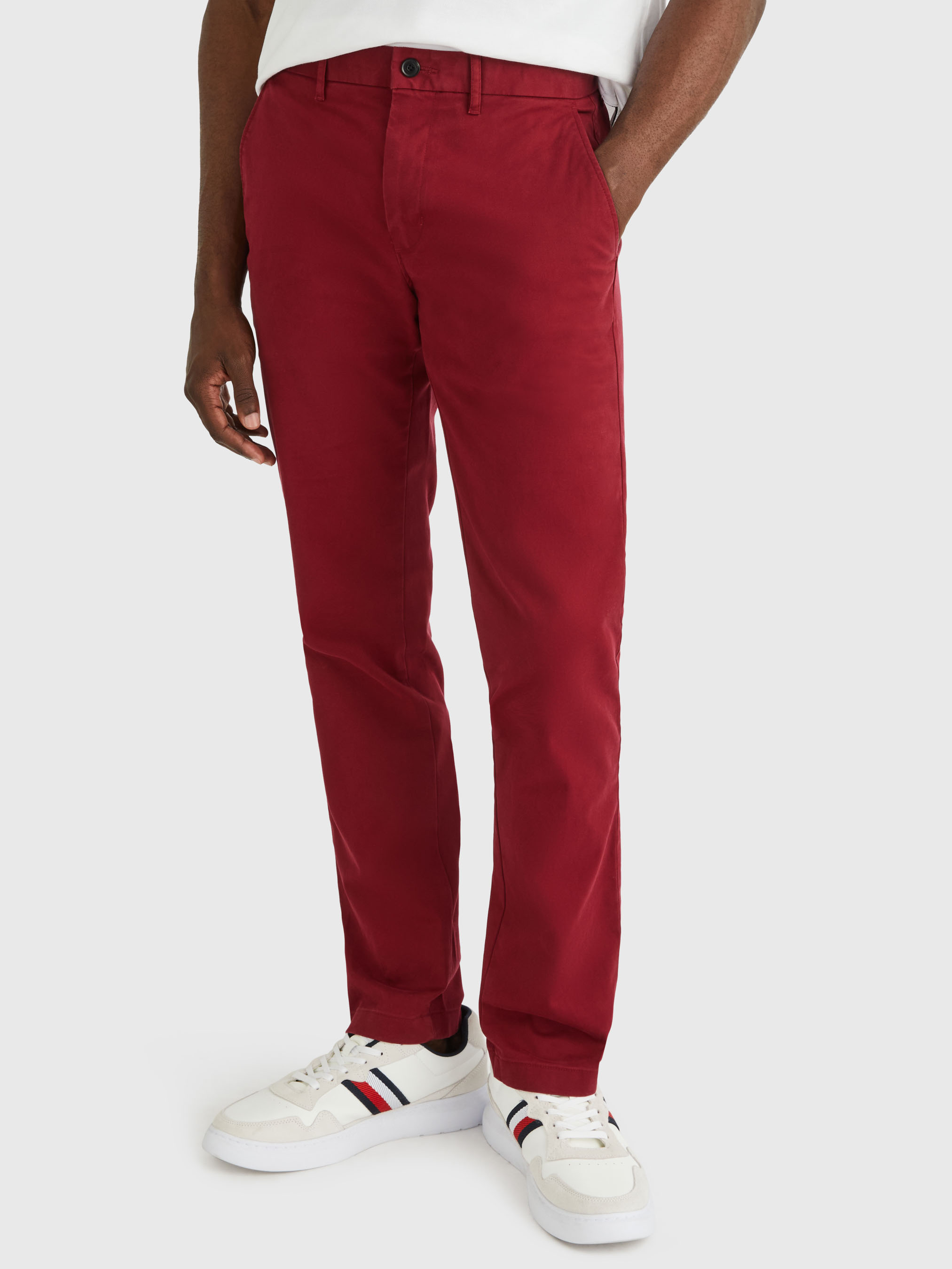 Tommy hilfiger on sale red chinos