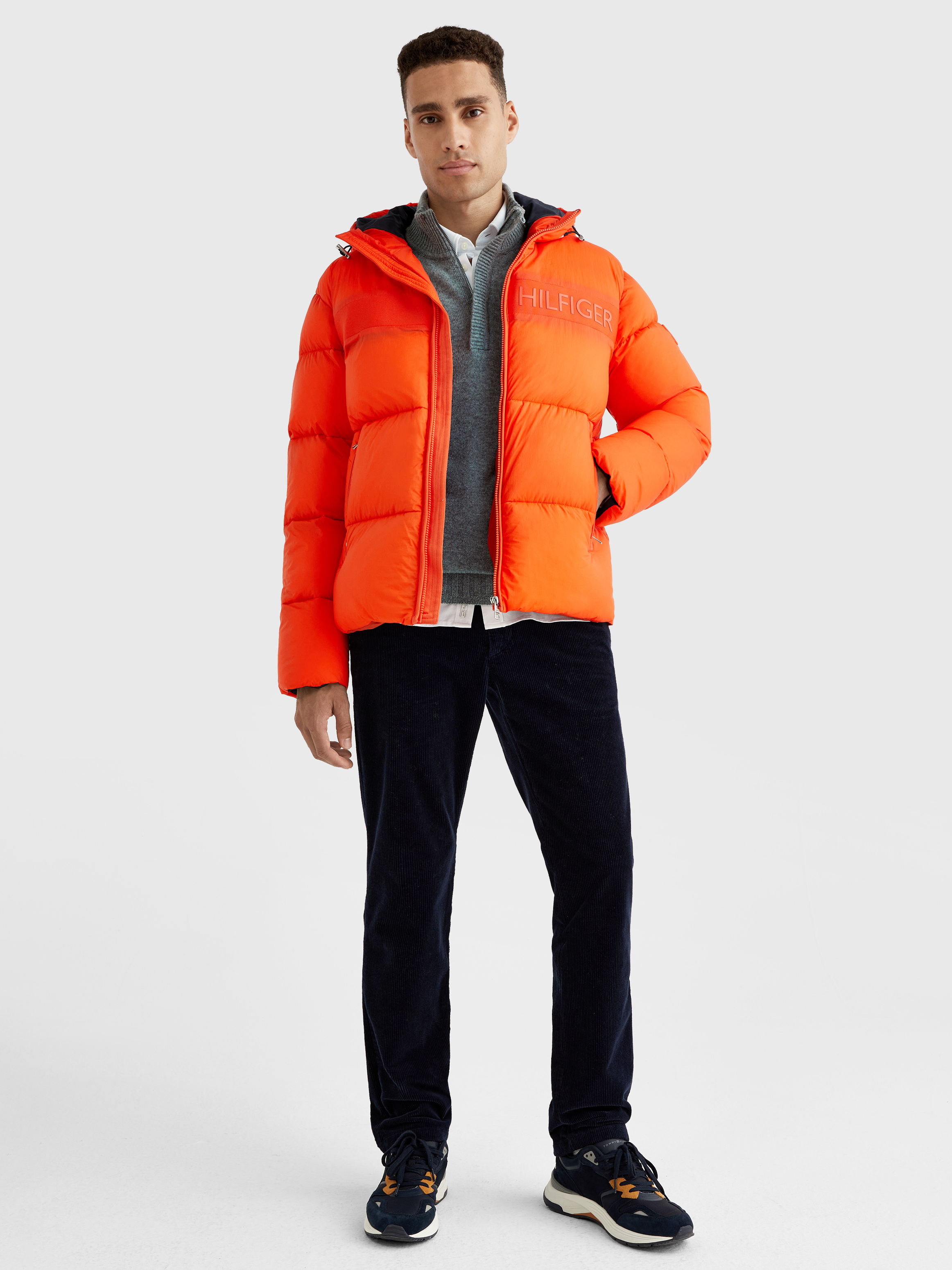 Orange tommy hilfiger coat hotsell