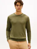 Crew Neck Jumper With Cashmere