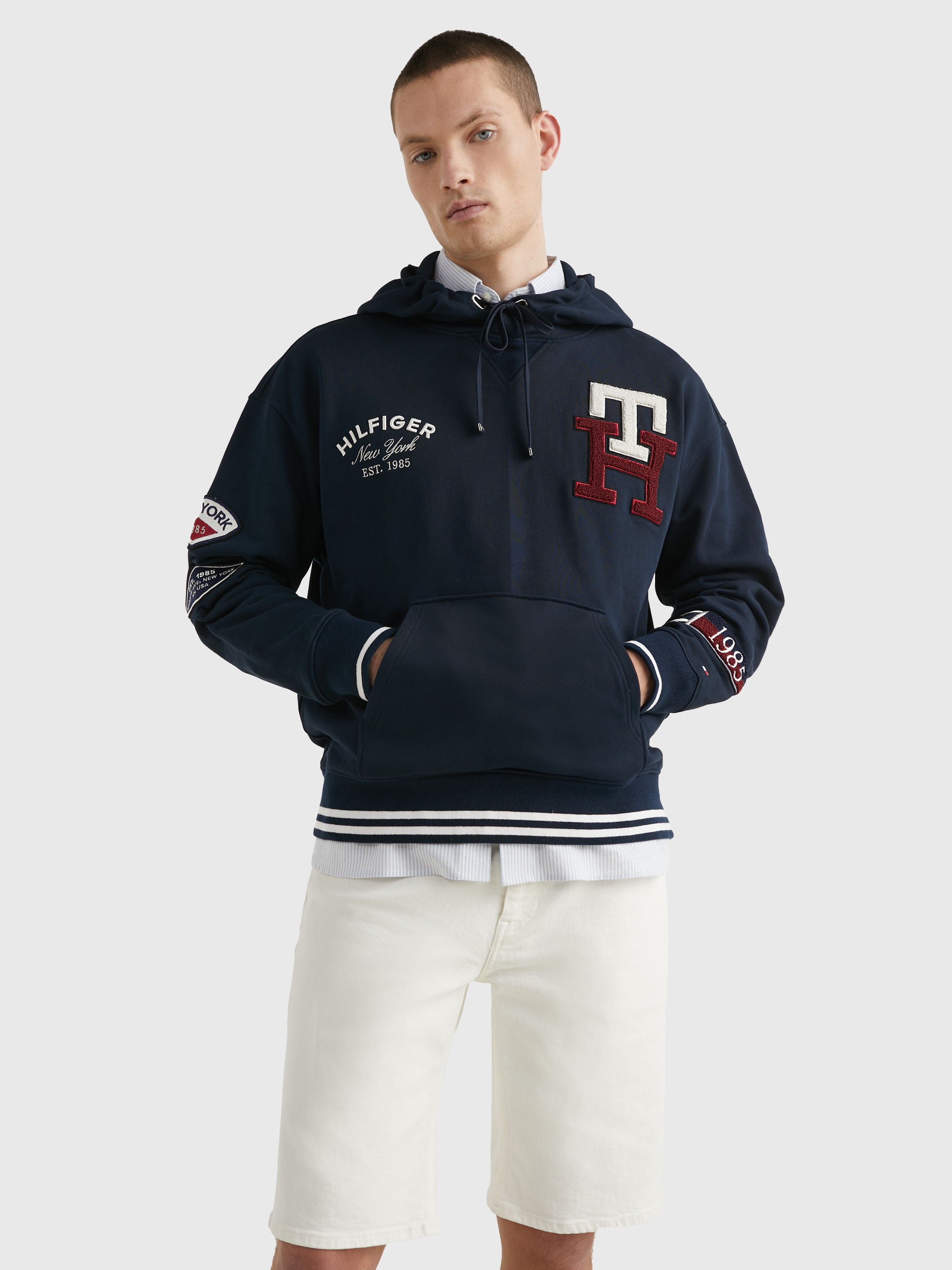 Icons Multi Badge Back Logo Hoodie Sweatshirts Hoodies Tommy