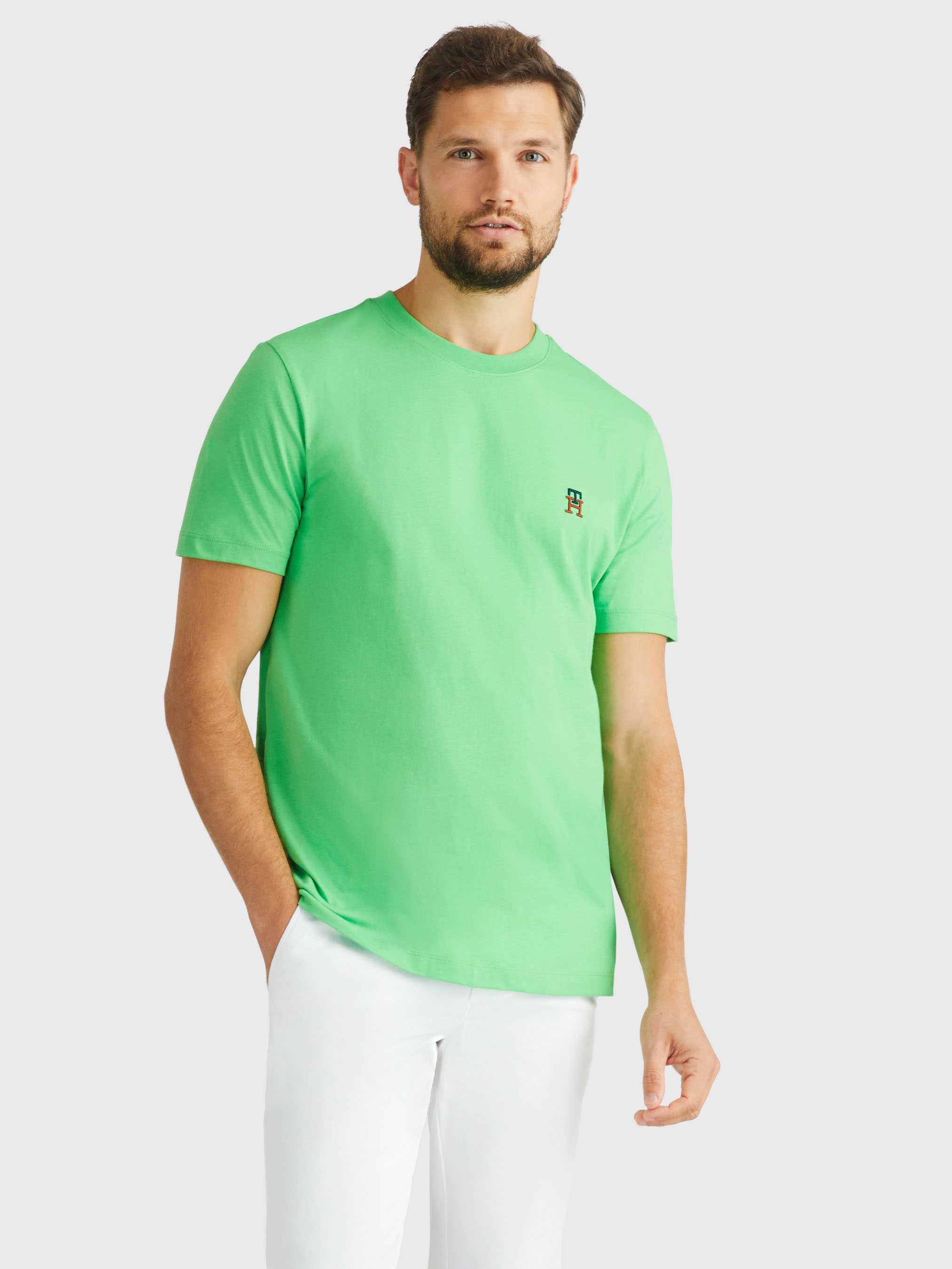 Lime green deals tommy hilfiger shirt
