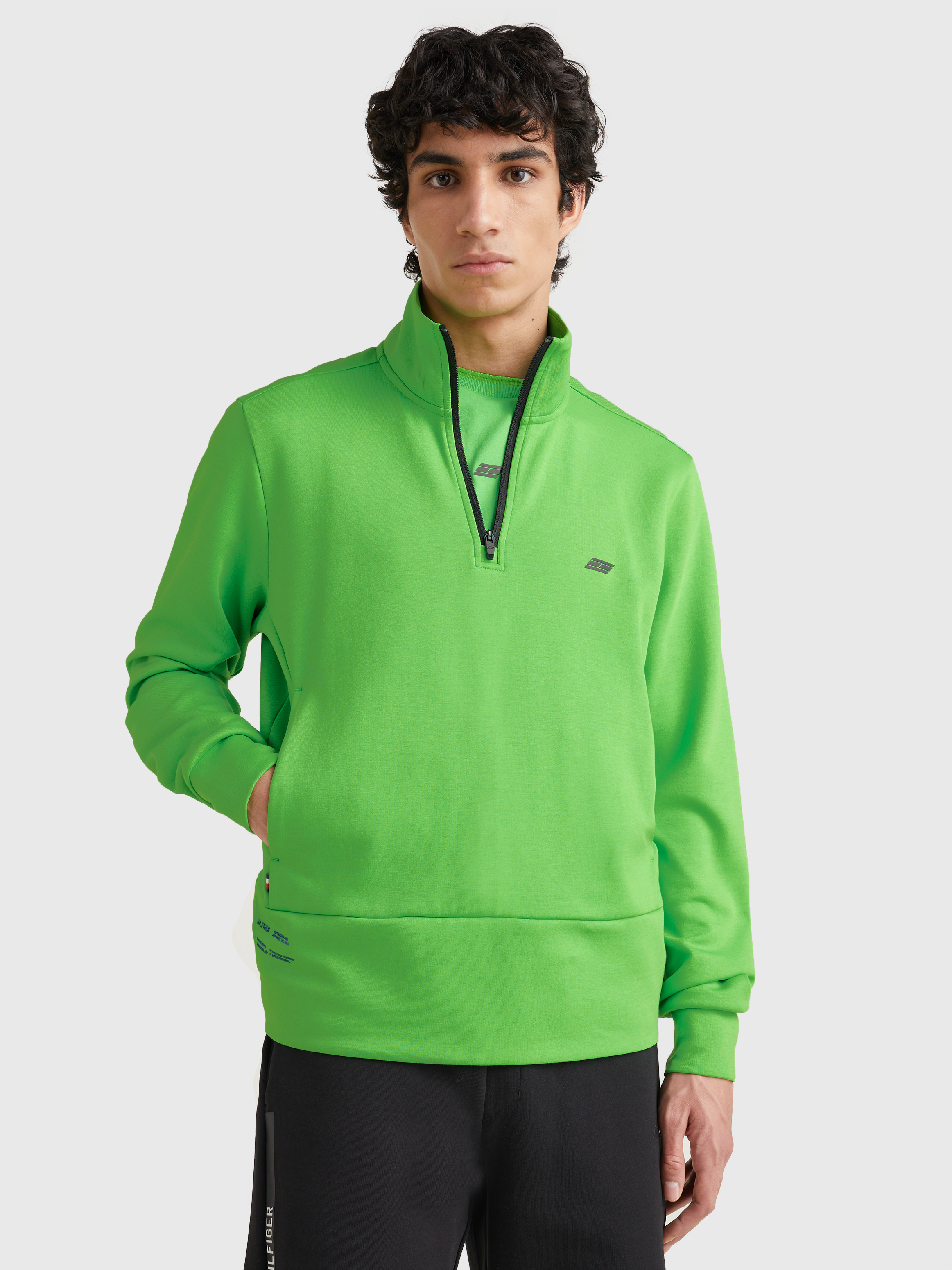 Green half zip on sale pullover