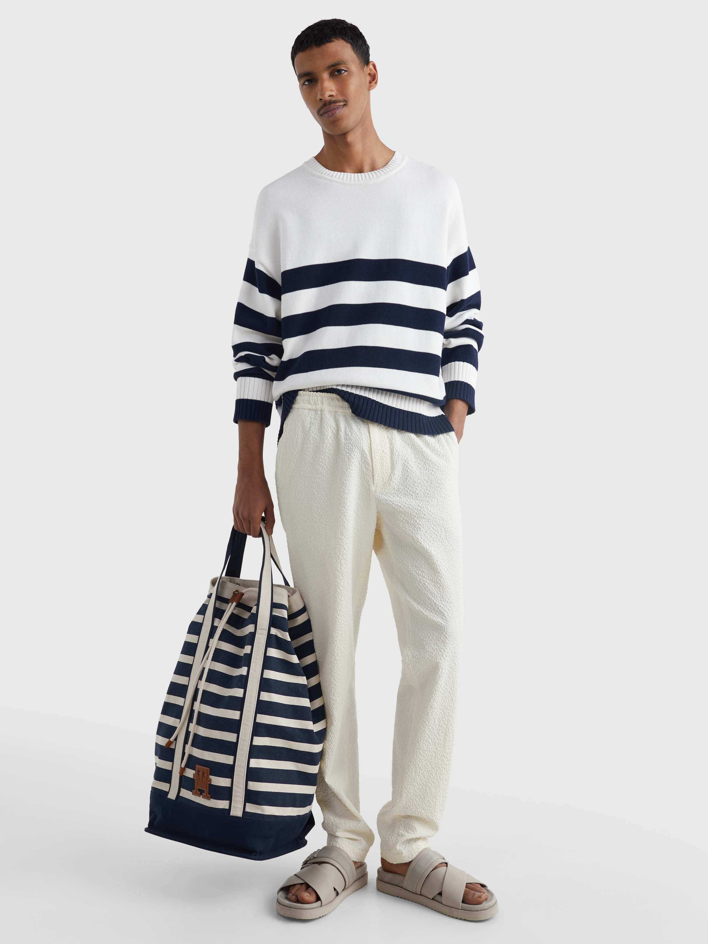 Breton stripe store oversized changing bag