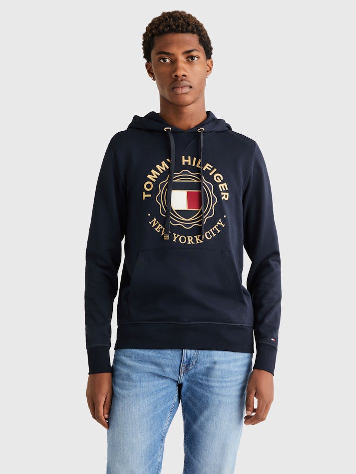 Tommy hilfiger hoodie gold Clearance
