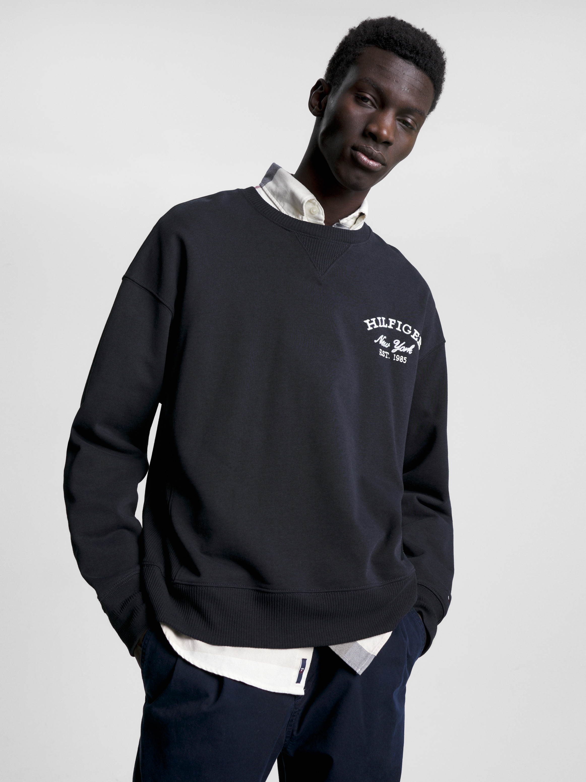 Archive logo clearance panelled cotton sweatshirt