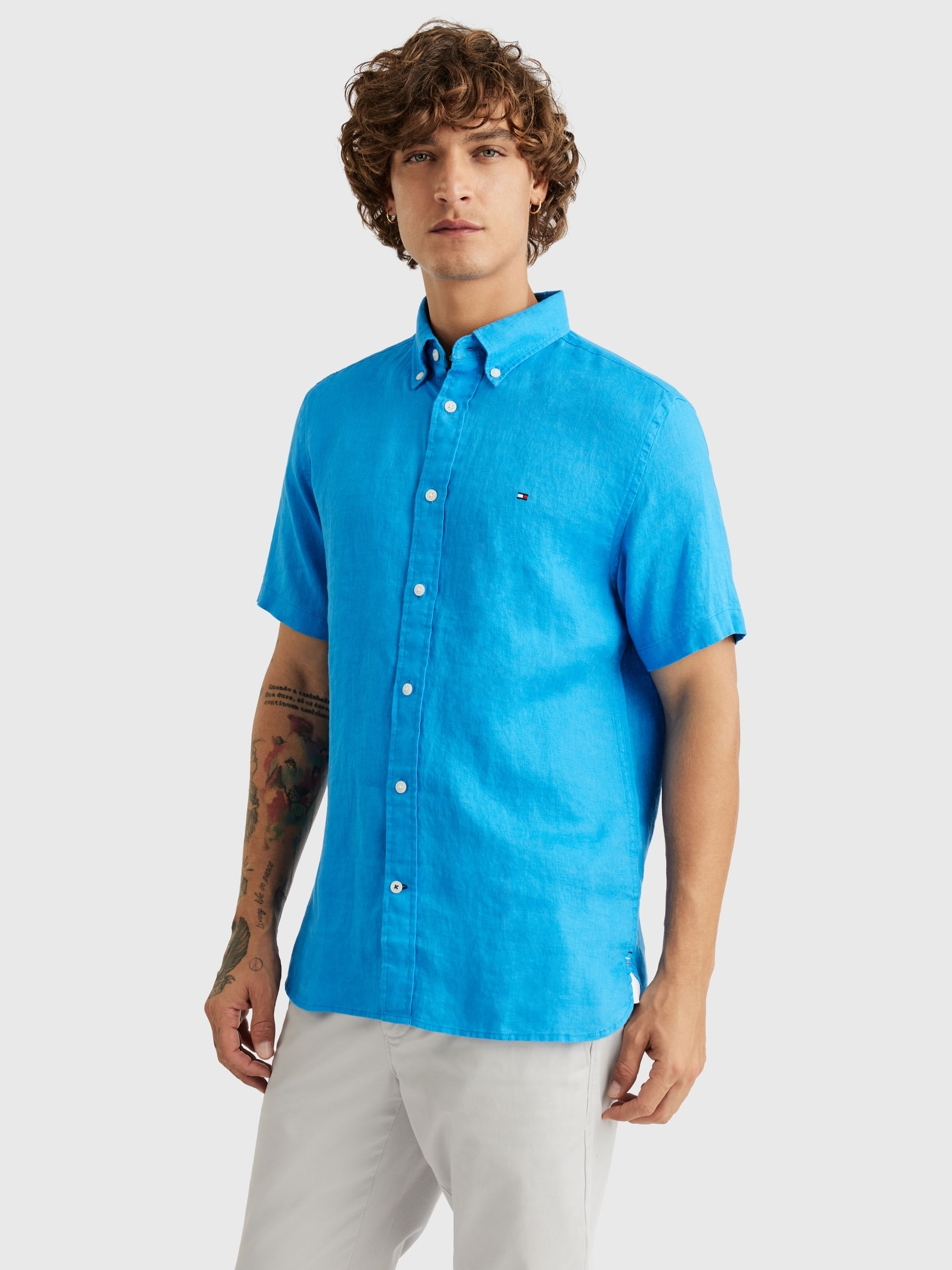 Tommy hilfiger cheap premium linen shirt