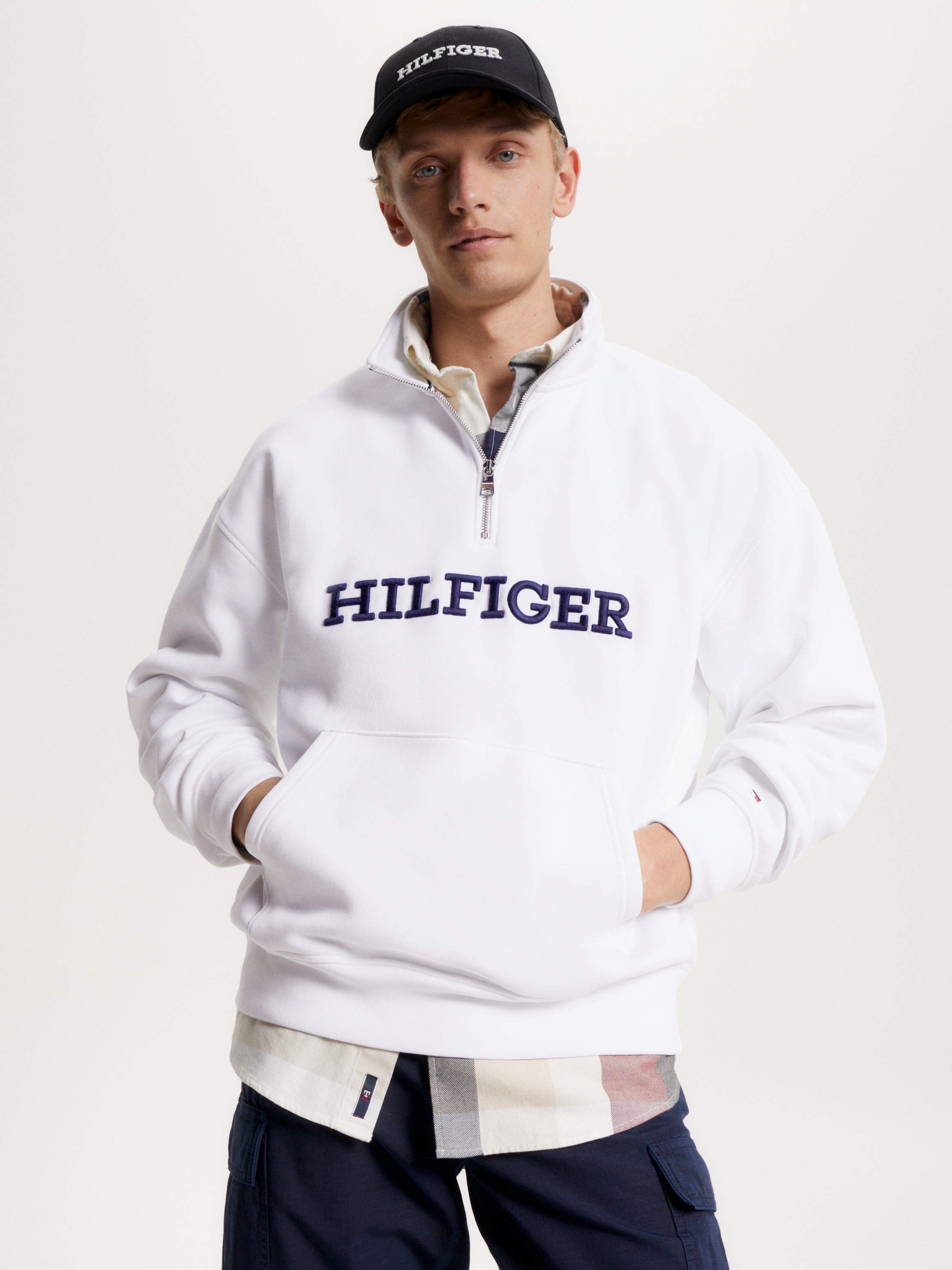 Half zip pullover tommy on sale hilfiger