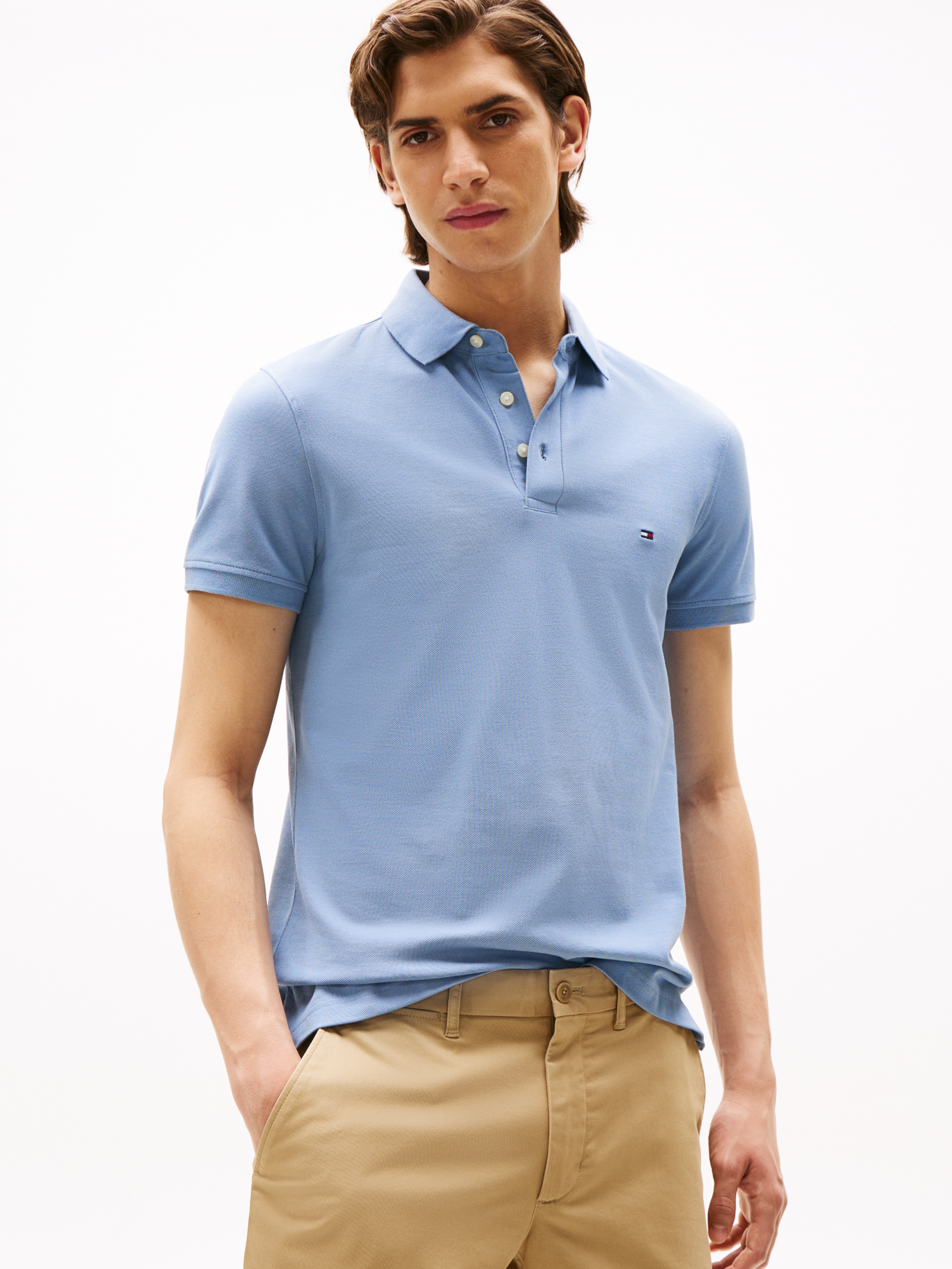トミー ヒルフィガー   TJW CRP BADGE SS POLO （ブルー） トミー ヒルフィガー TOMMY HILFIGER TJW CRP BADGE SS POLO